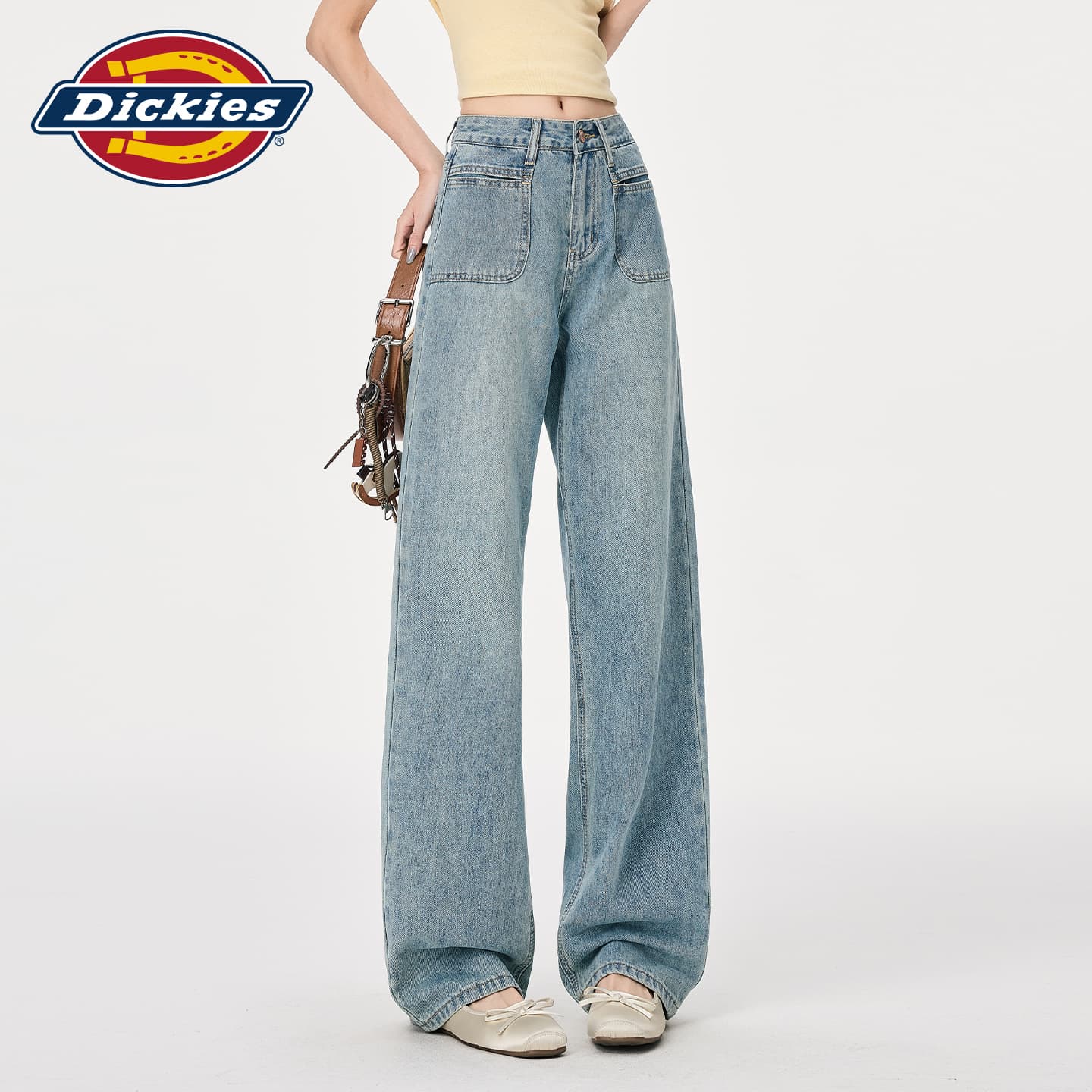 Джинсы Dickies Светло-Синие Женские Джинсы - изображение 5