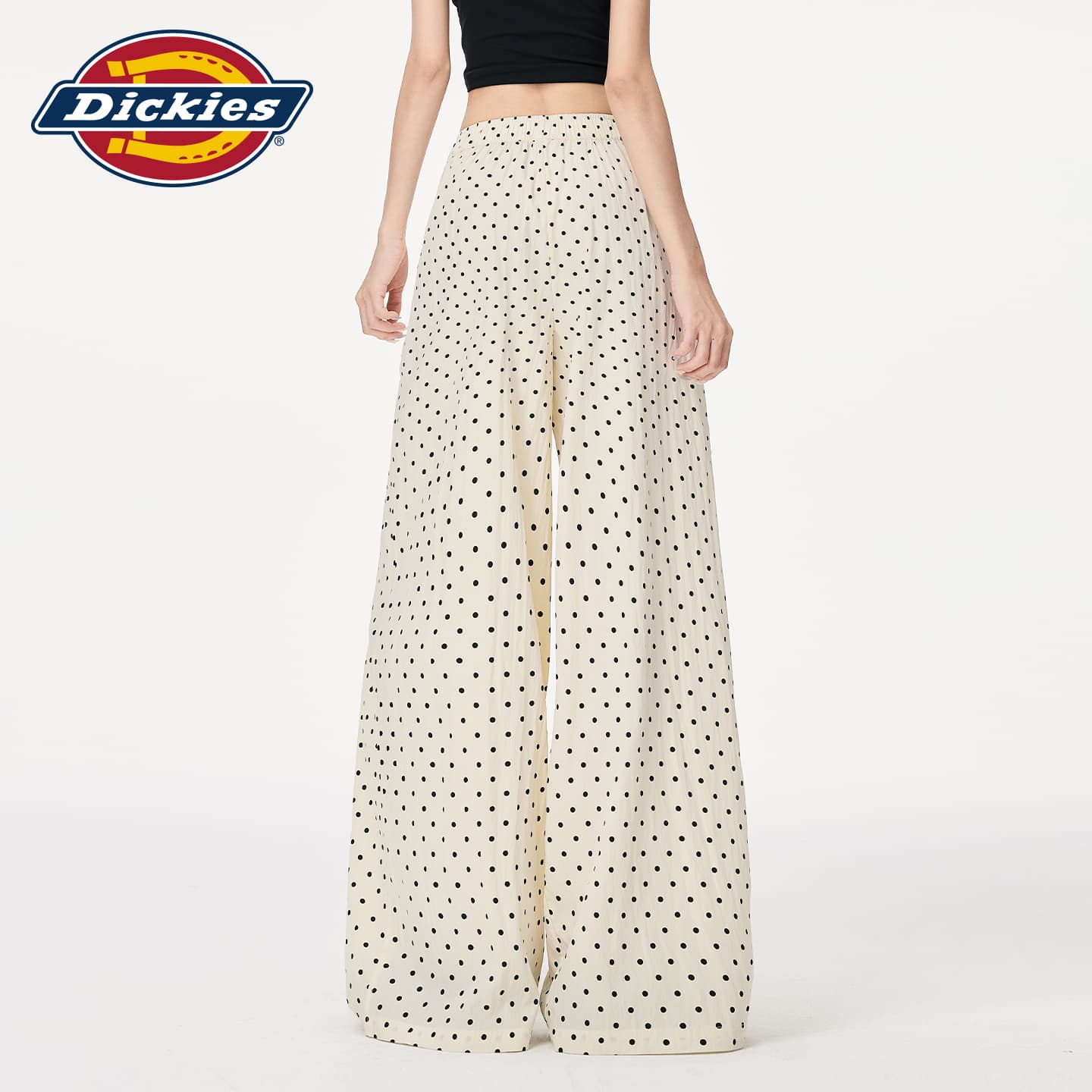 Штаны Dickies Абрикосовые Брюки в Полка Дот для Женщин Повседневные Брюки - изображение 7