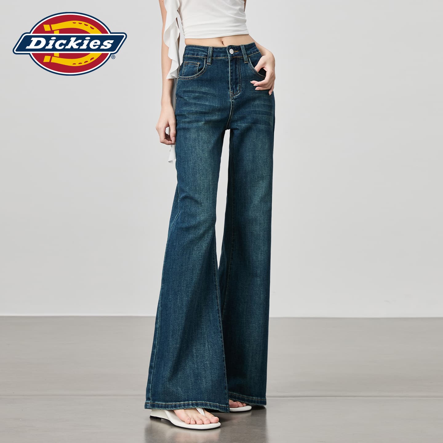 Джинсы Dickies Прусский синий длина до щиколотки женские джинсы - изображение 6