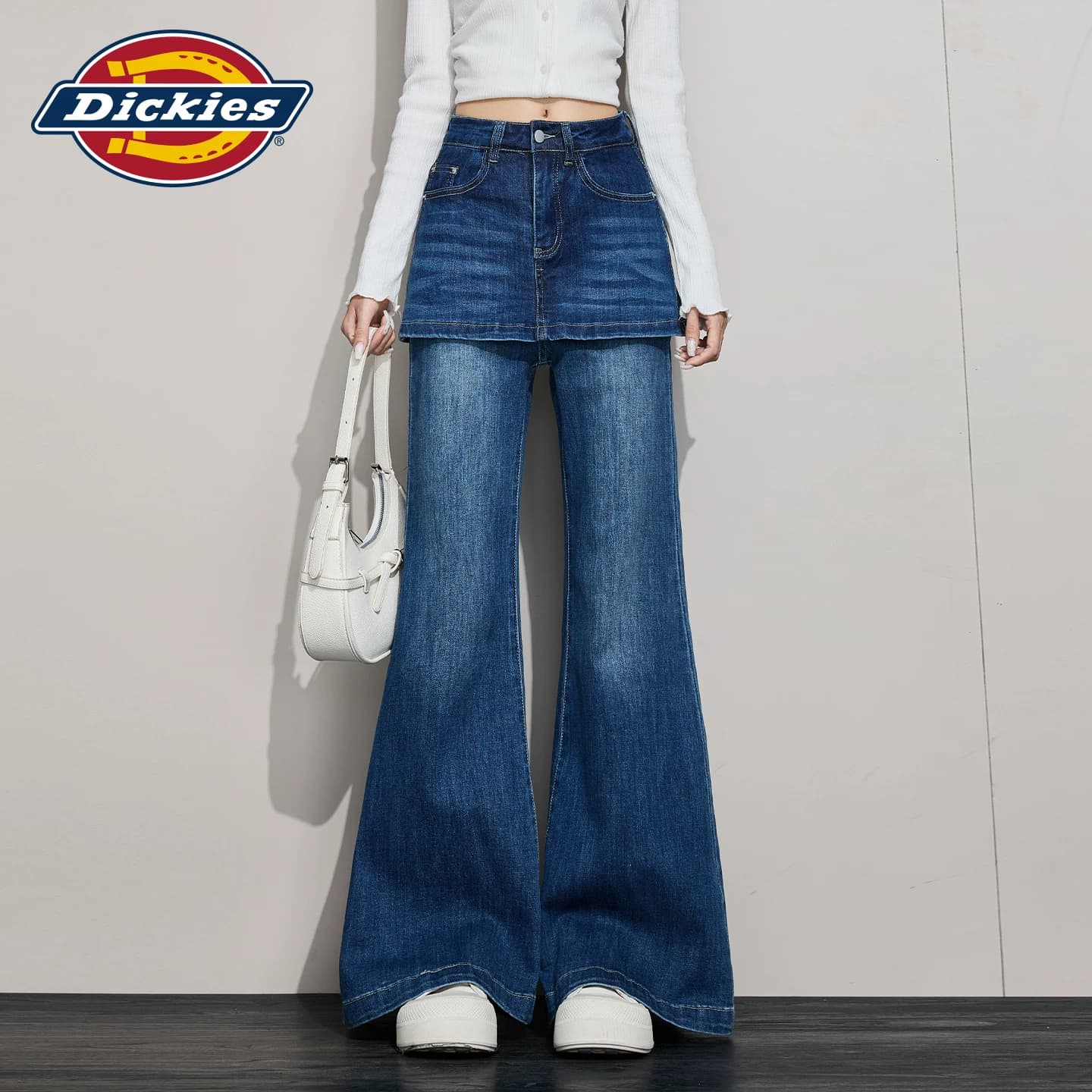 Джинсы dickies Винтажный синий Удлиненная длина Женские Джинсы - изображение 5