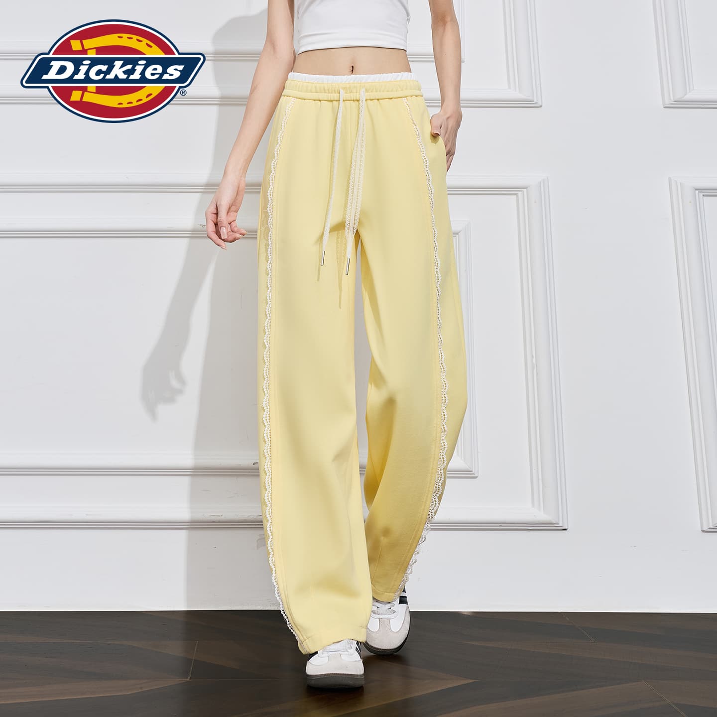 Штаны Dickies Желтые Маленькие Женские Повседневные Брюки - изображение 6