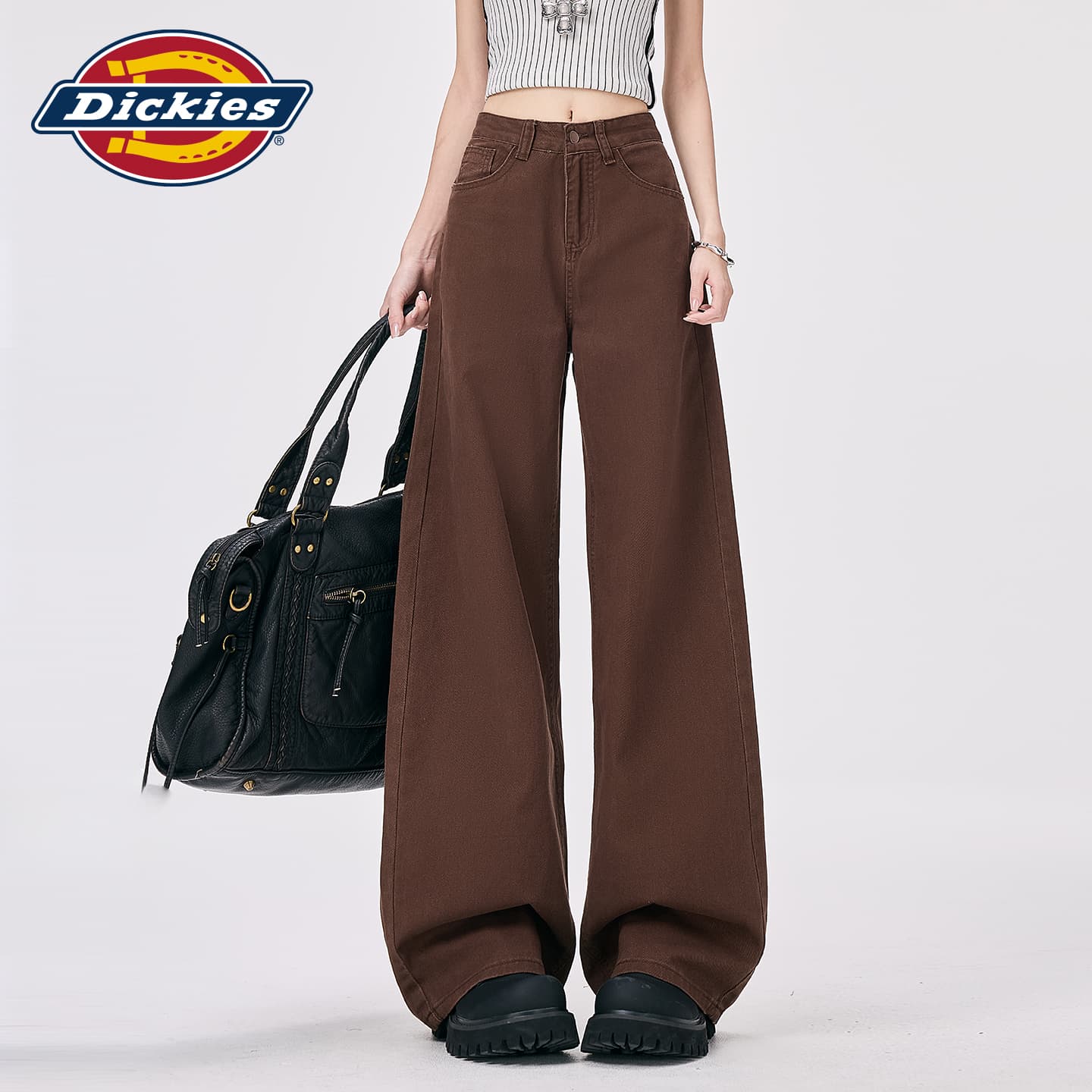 Джинсы Dickies Кофе Удлиненные Женские Джинсы - изображение 4