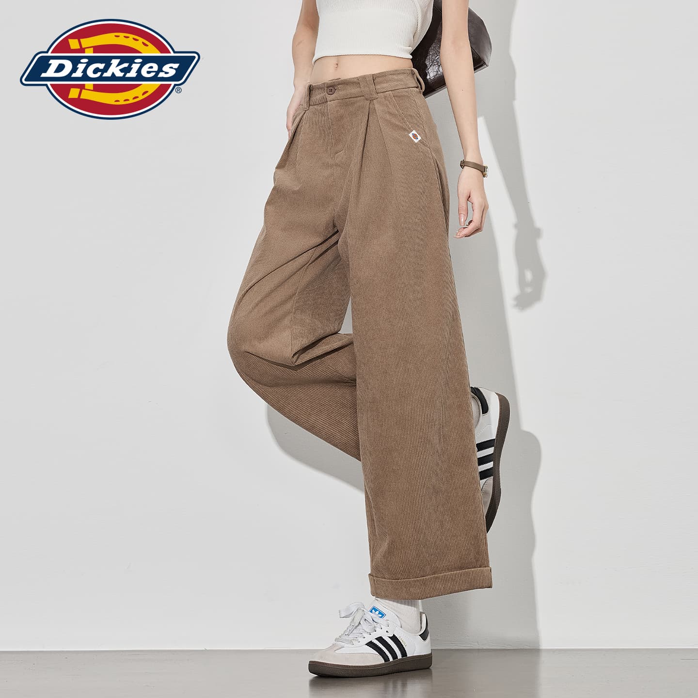 Штаны Dickies Светло-белый Серый Женские Повседневные Штаны - изображение 6
