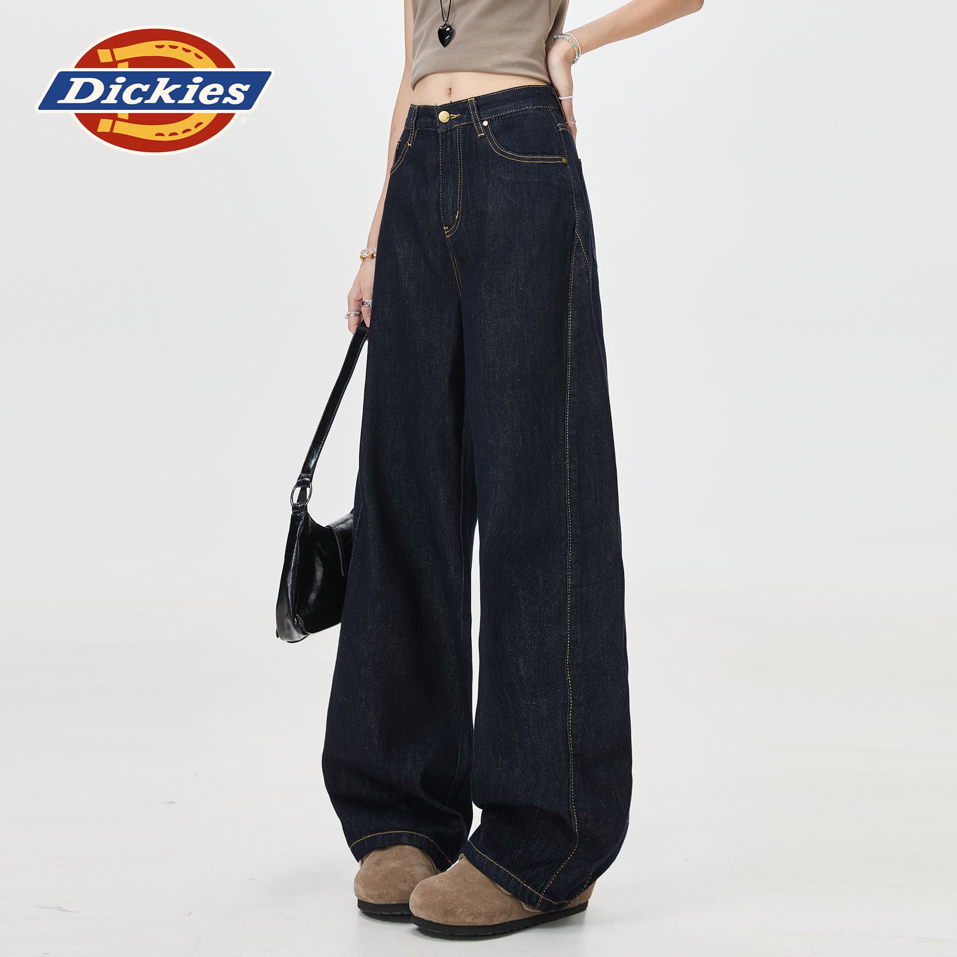 Джинсы dickies Темно-синий Брюки Женские Джинсы - изображение 5