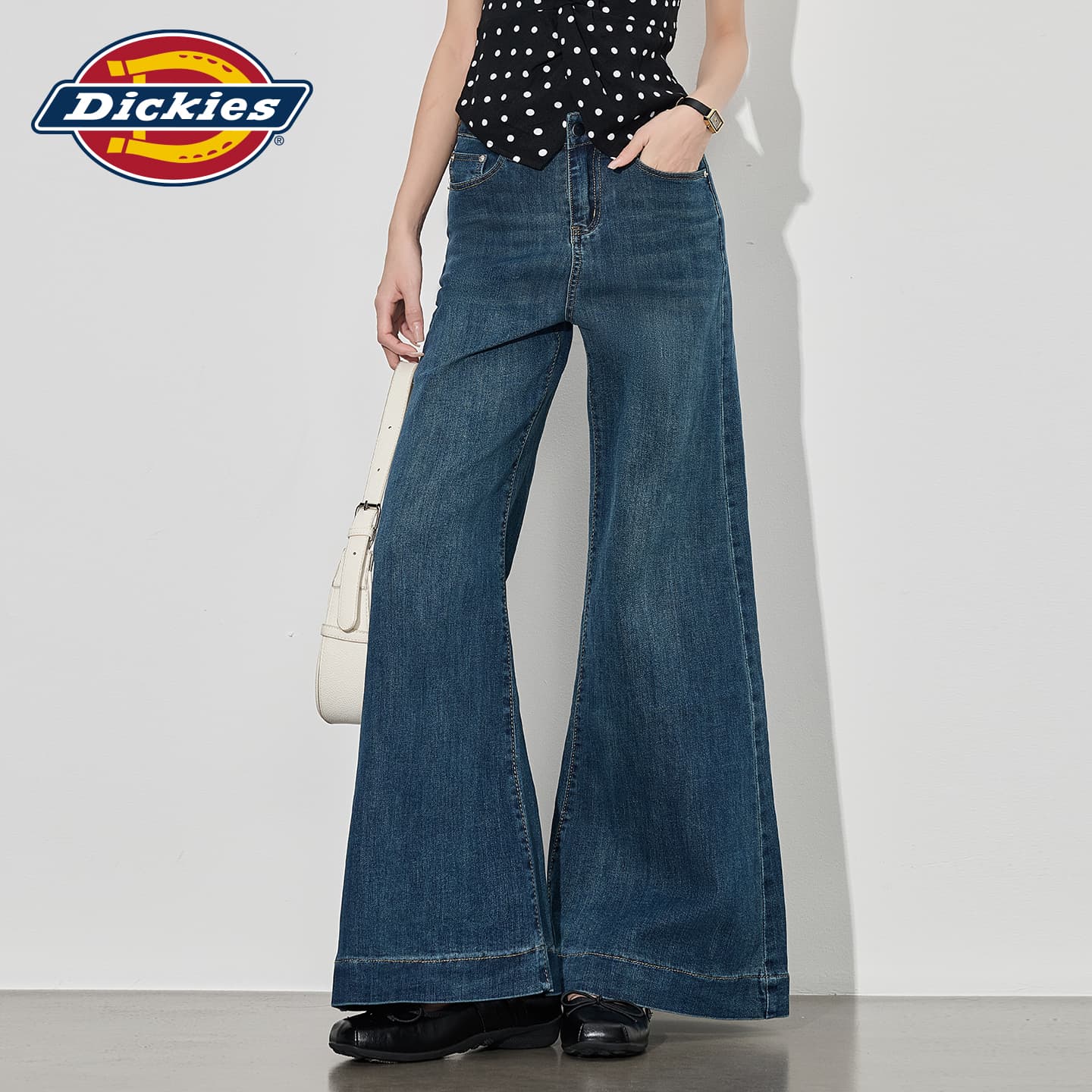 Джинсы Dickies Винтажный Синий Женские Джинсы - изображение 4