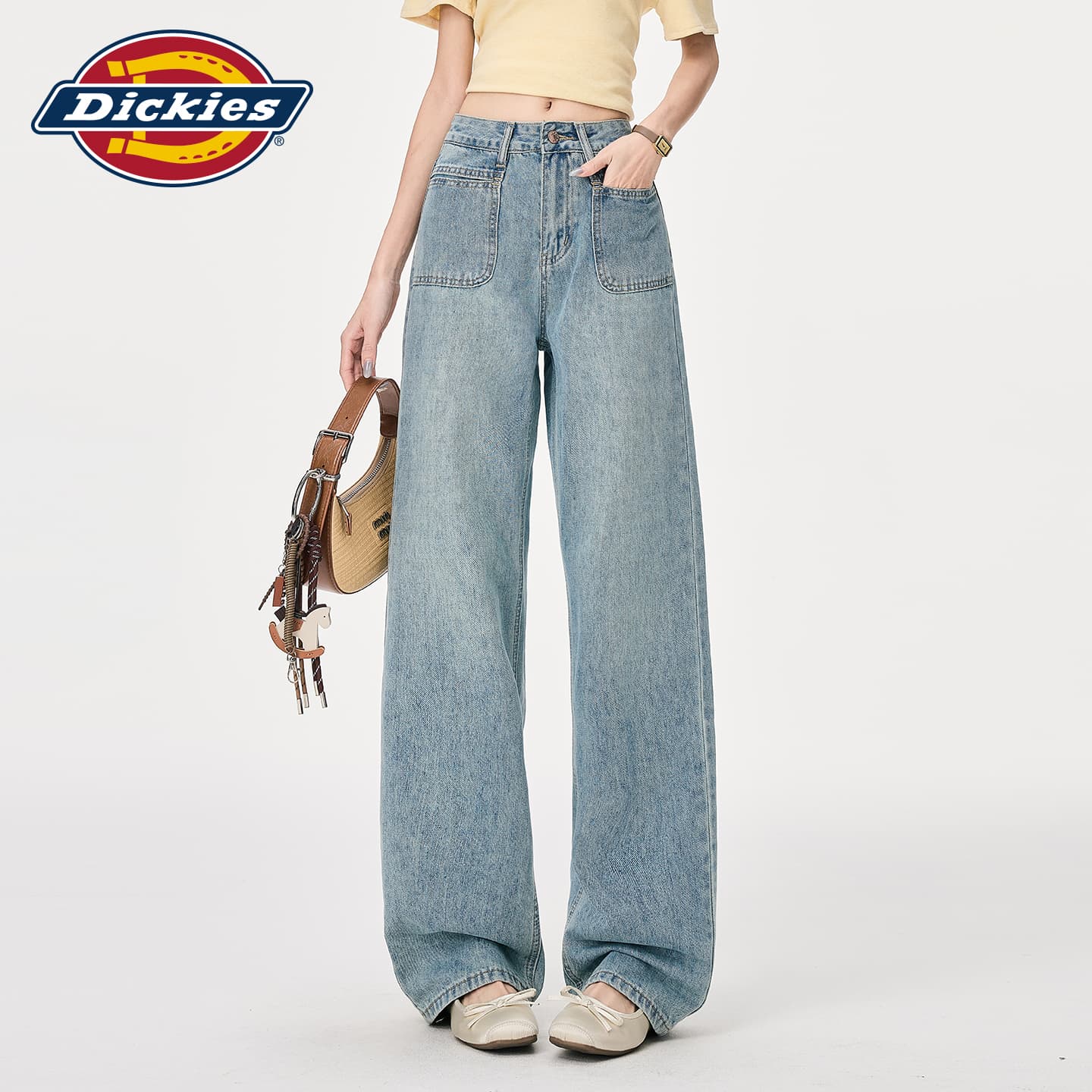 Джинсы Dickies Светло-Синие Женские Джинсы - изображение 3