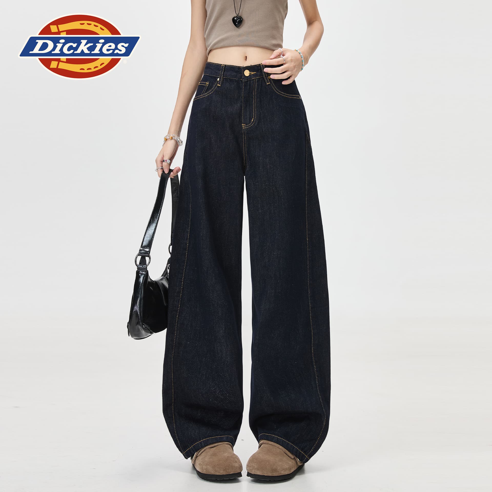 Джинсы dickies Темно-синий Брюки Женские Джинсы - изображение 4