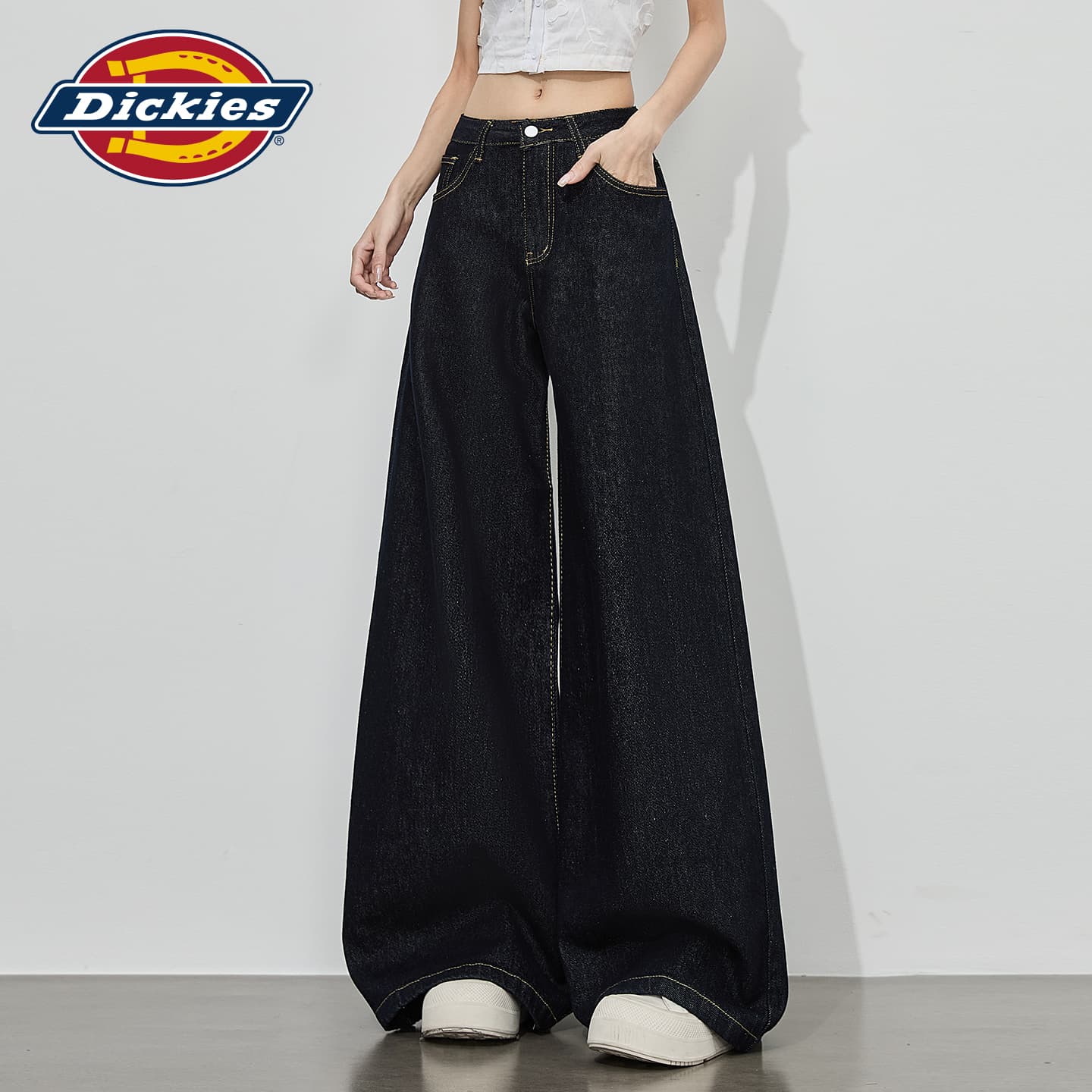 Джинсы Dickies Темно-синий Удлиненные Женские Джинсы - изображение 5