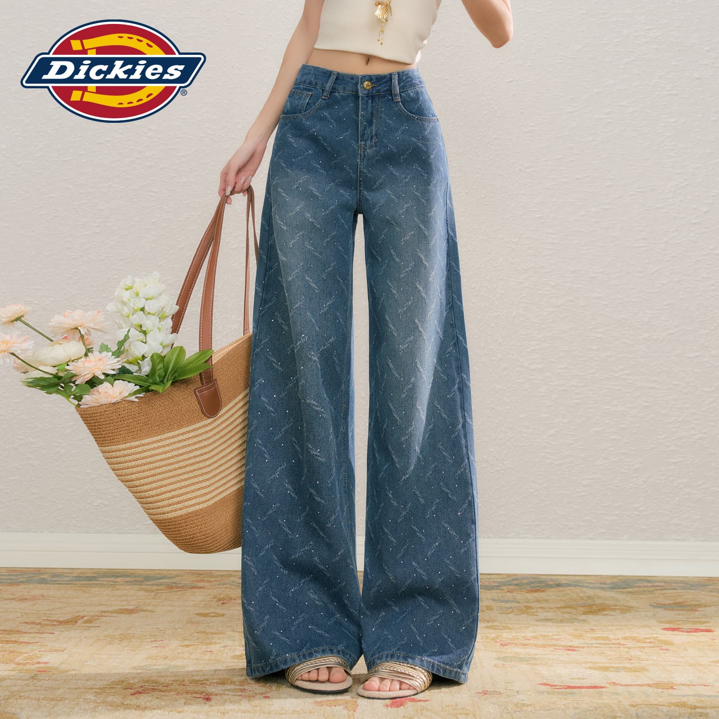 Джинсы Dickies Винтажные Синие Брюки Женские Джинсы - изображение 3