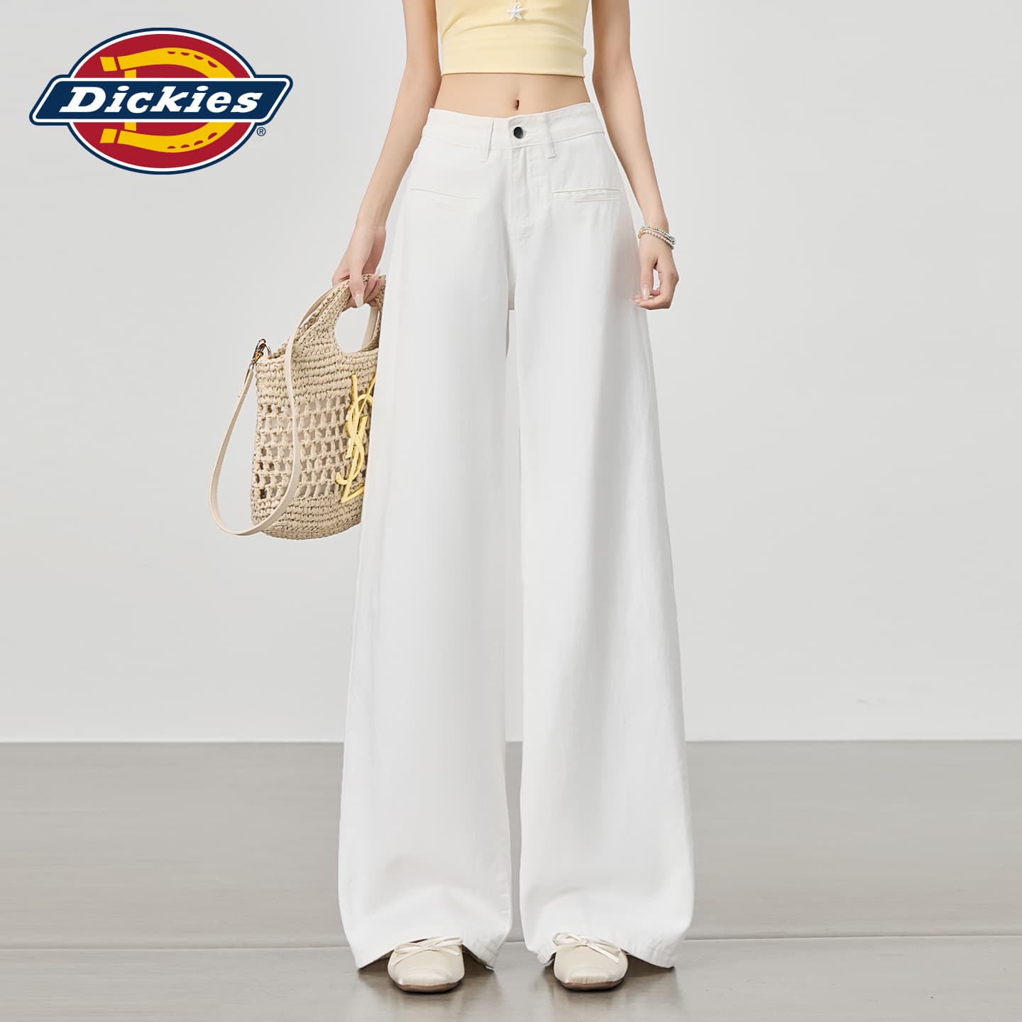 Джинсы Dickies Белые Удлиненные Женские Джинсы - изображение 4