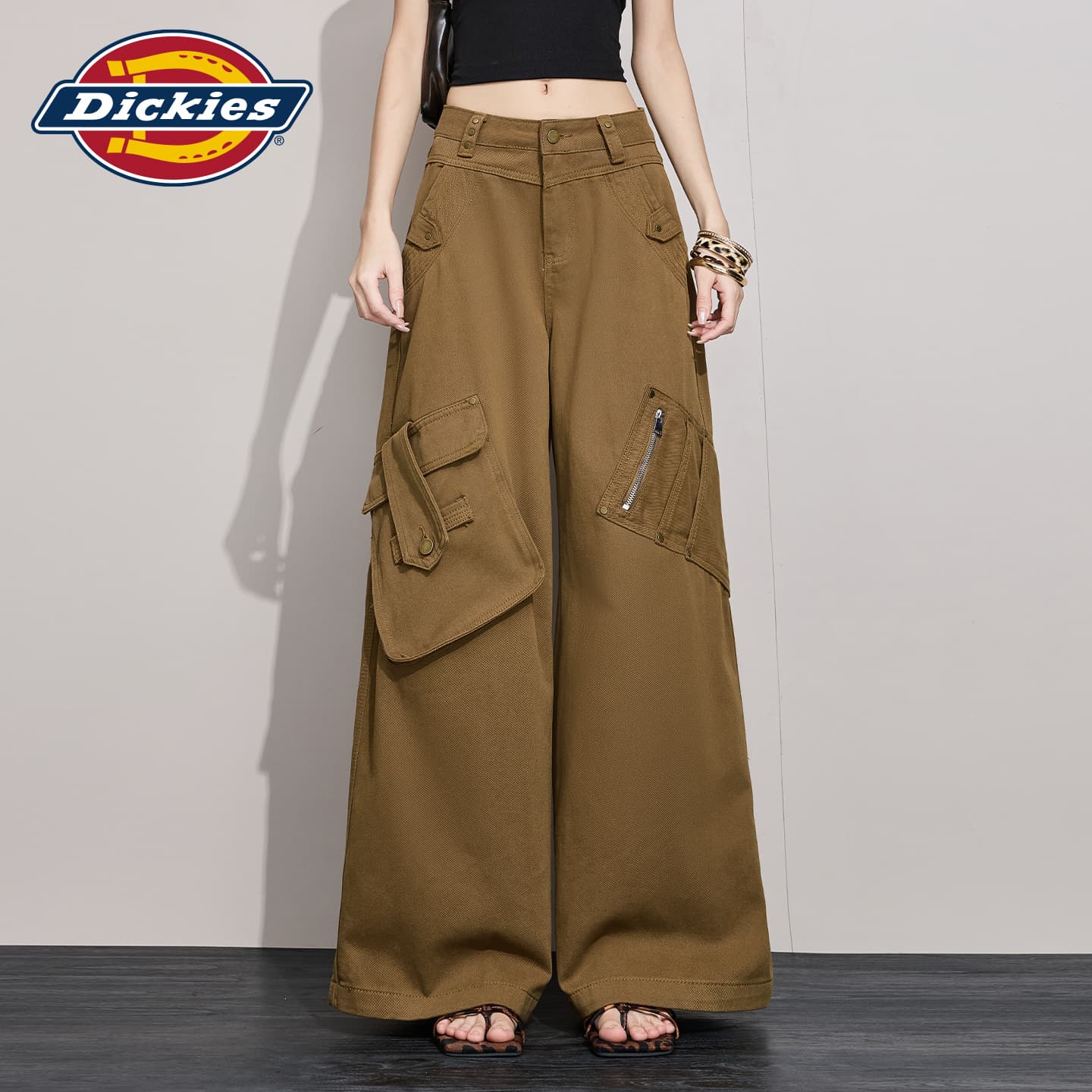 Dickies Молочный кофейный брюки женские карго - изображение 4