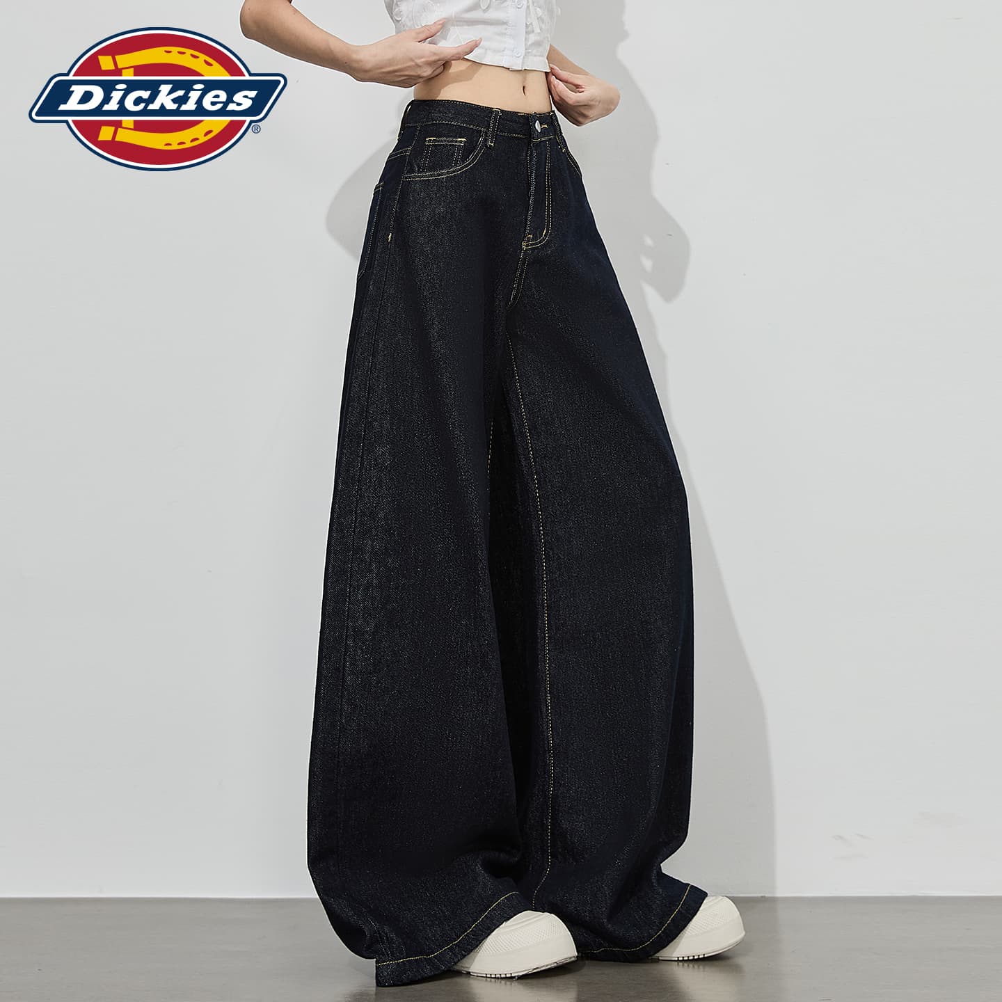 Джинсы Dickies Темно-синий Удлиненные Женские Джинсы - изображение 6