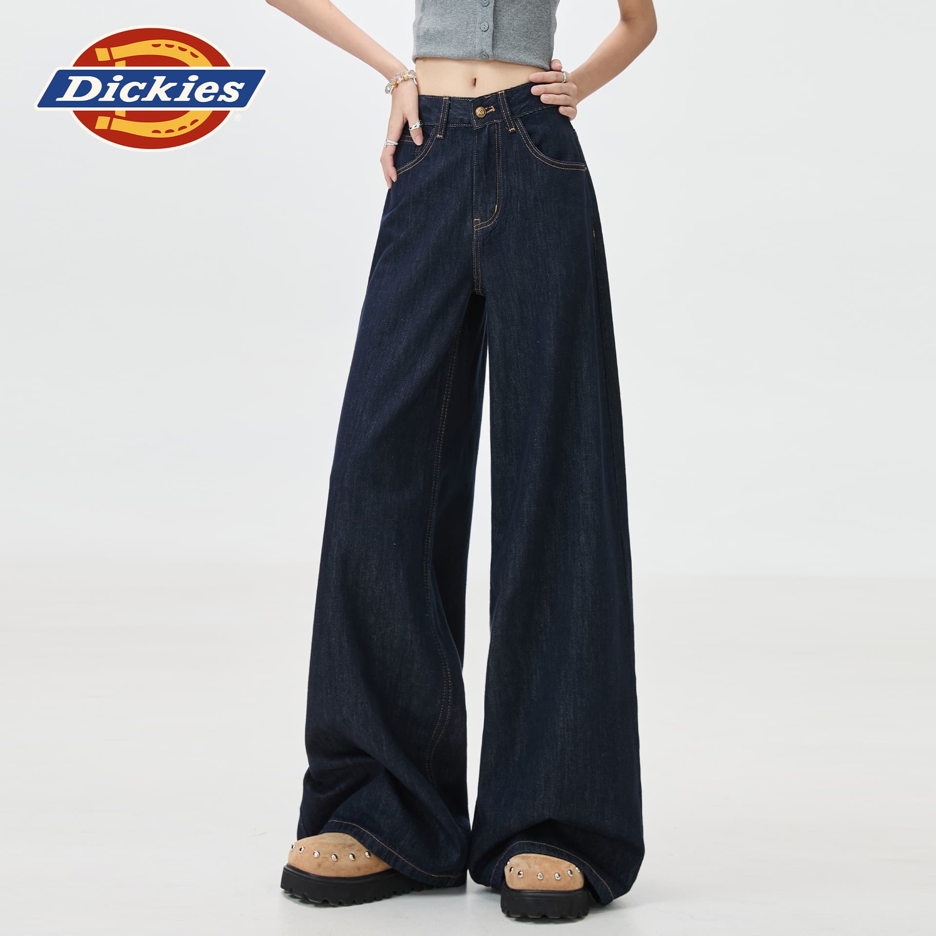 Джинсы Dickies Темно-синие брюки женские джинсы - изображение 3