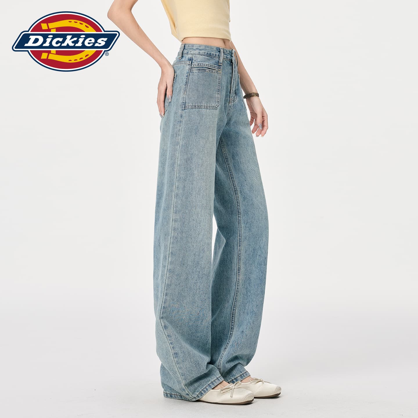 Джинсы Dickies Светло-Синие Женские Джинсы - изображение 6