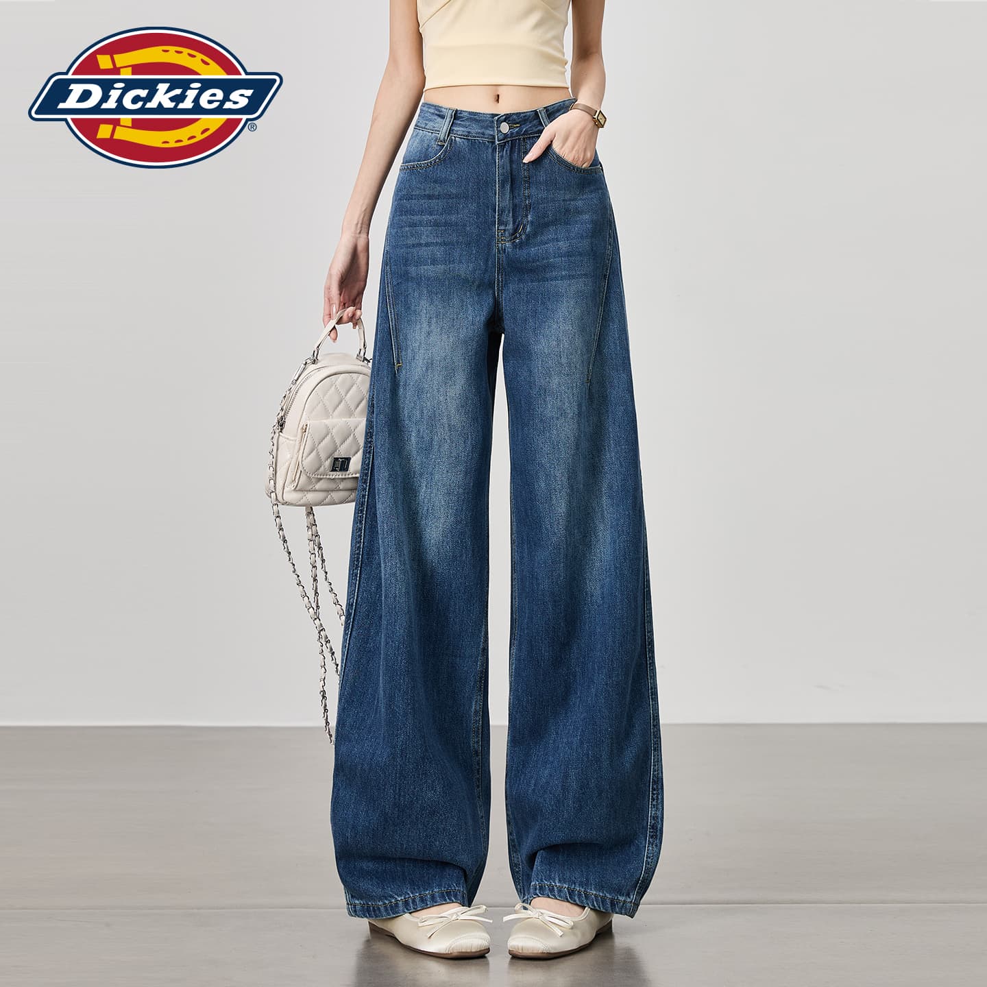 Джинсы Dickies Темно-синий Удлиненные Женские Джинсы - изображение 4