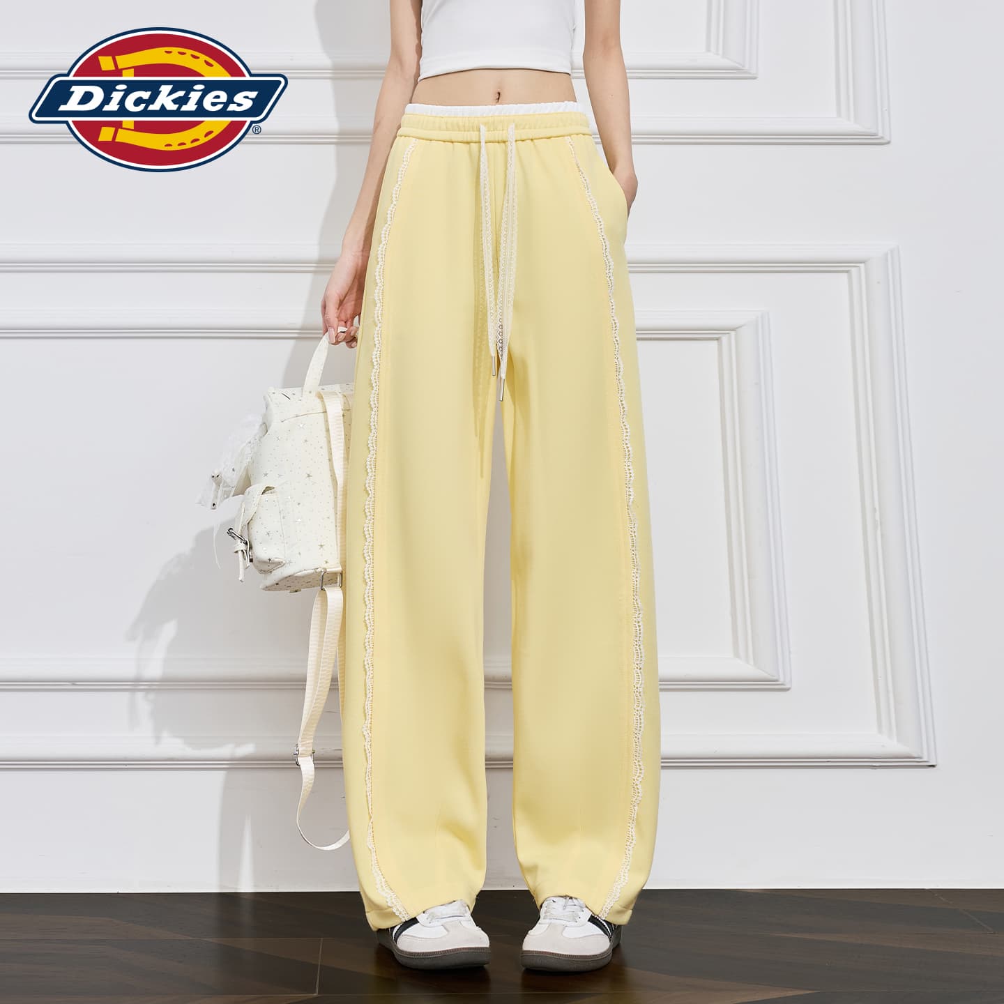 Штаны Dickies Желтые Маленькие Женские Повседневные Брюки - изображение 4