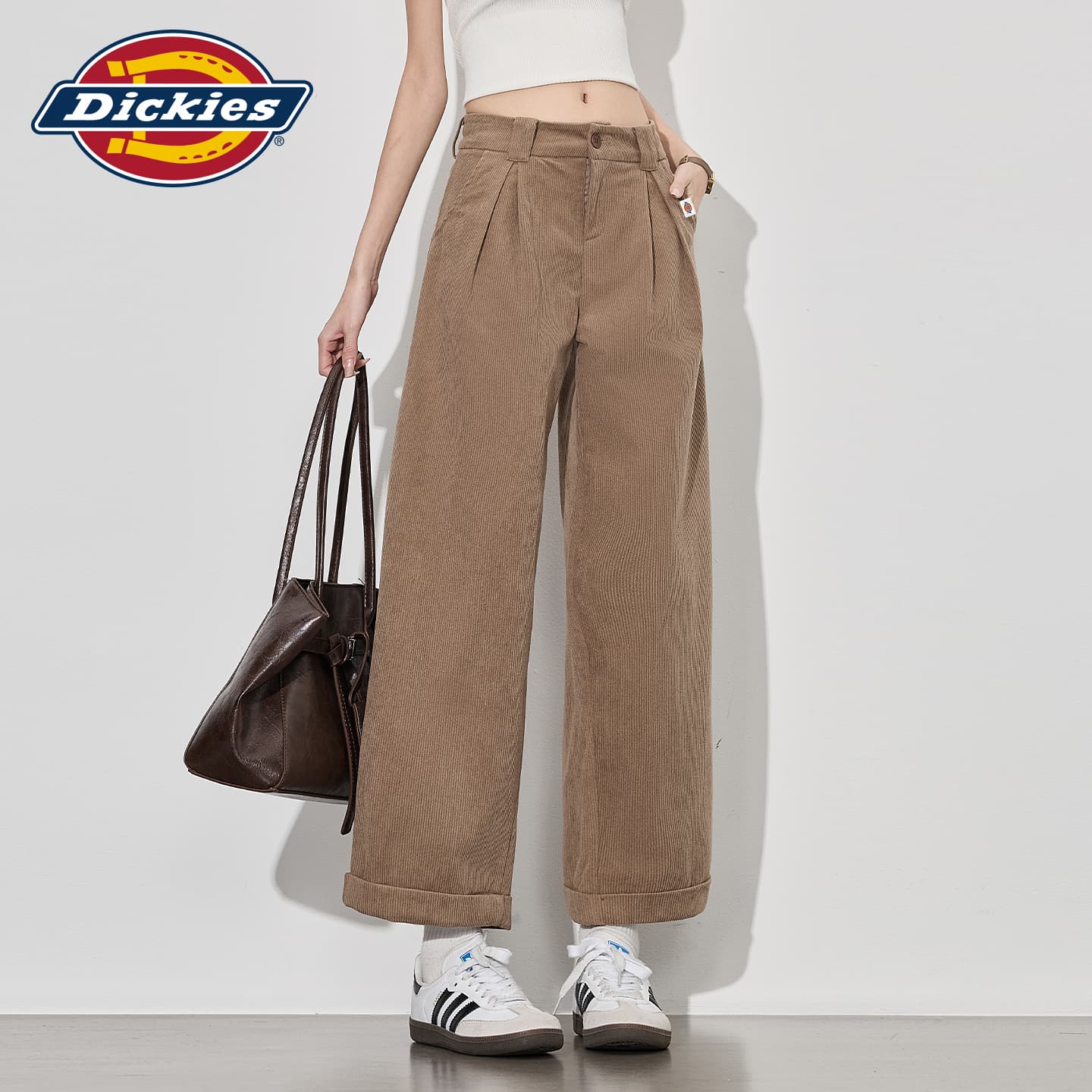 Штаны Dickies Светло-белый Серый Женские Повседневные Штаны - изображение 5