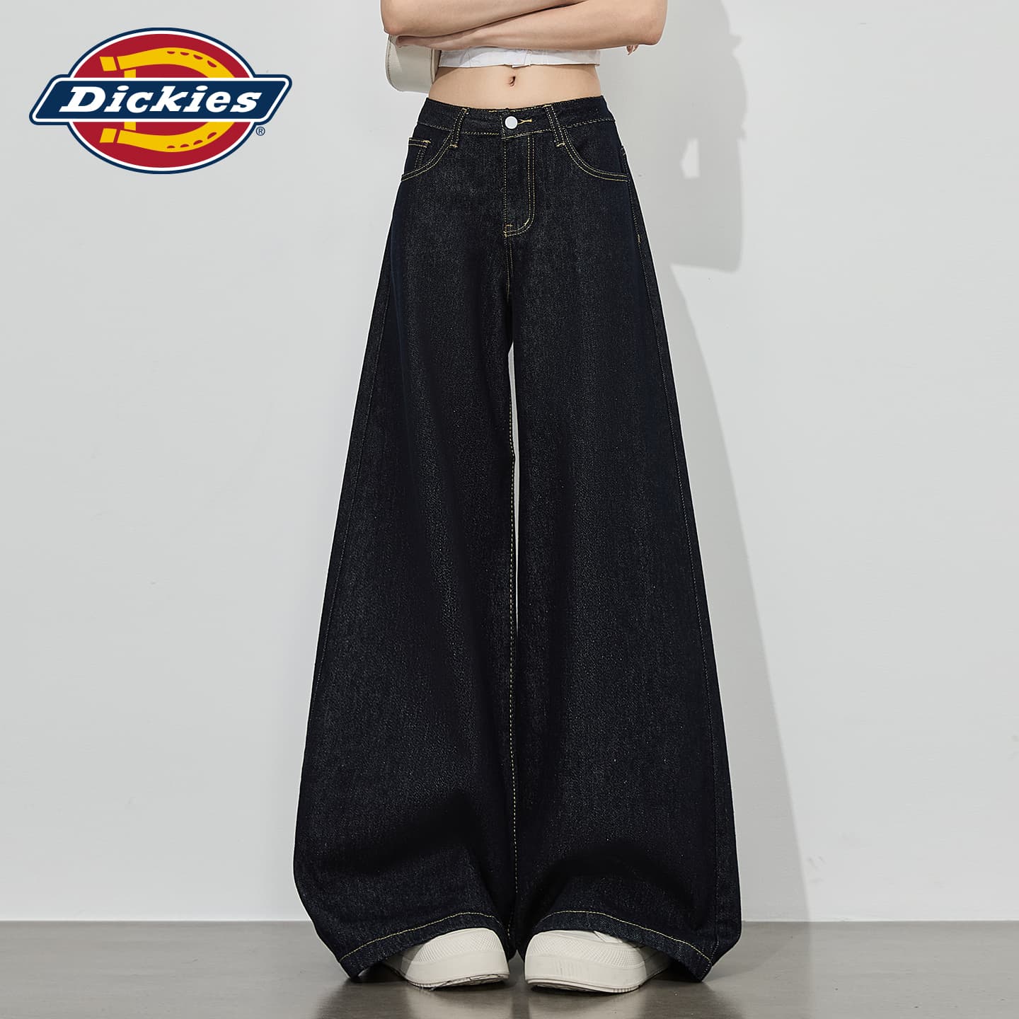 Джинсы Dickies Темно-синий Удлиненные Женские Джинсы - изображение 4