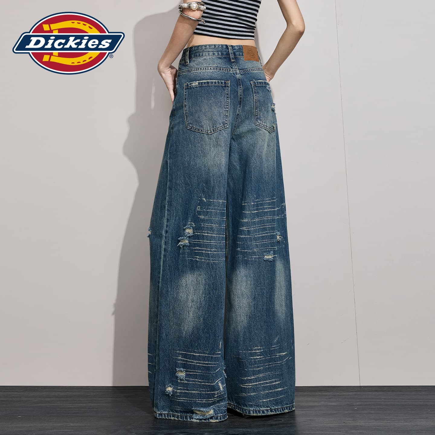 Джинсы Dickies Винтажные Синие Брюки Женские Джинсы - изображение 7