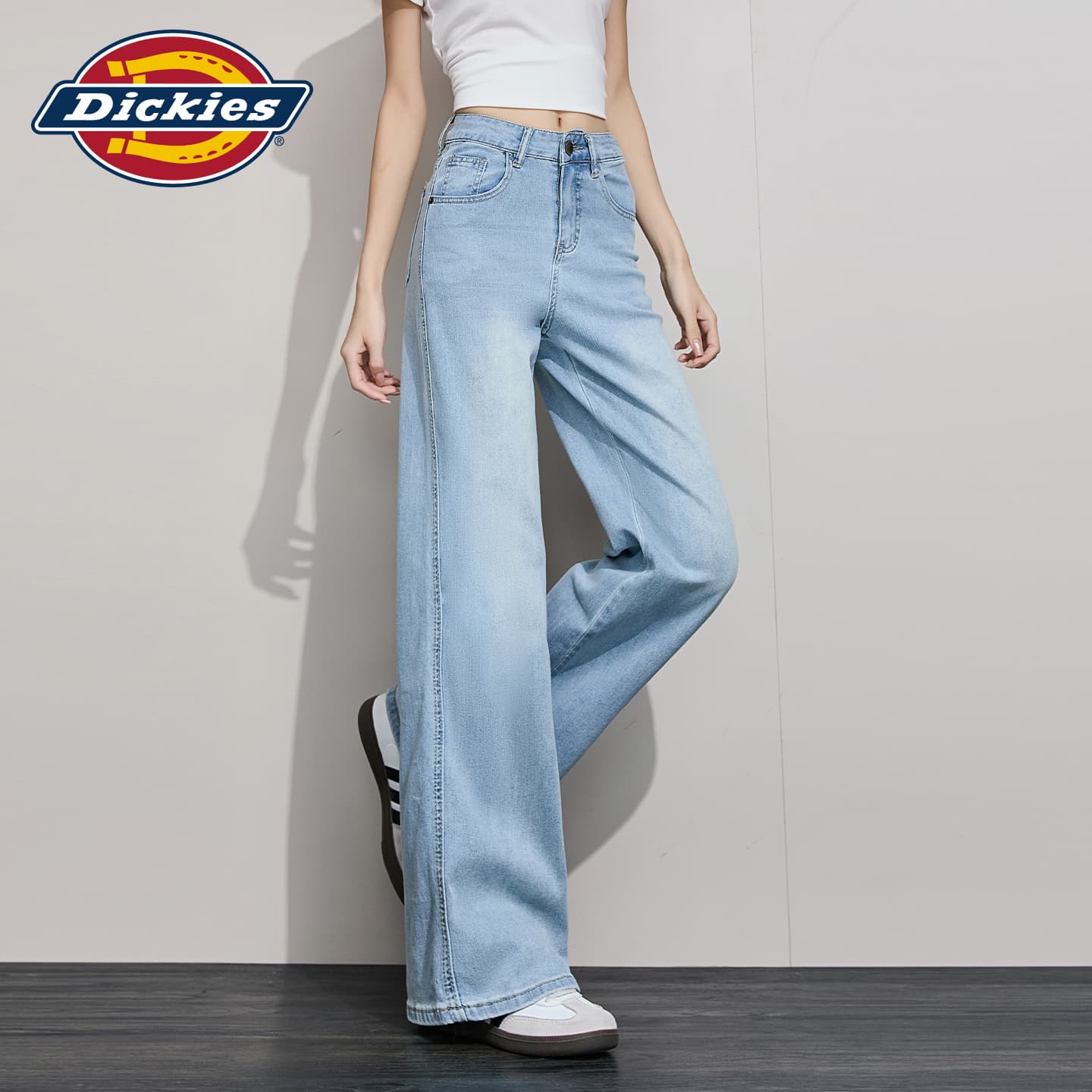 Джинсы Dickies Глазурно-голубые Женские Джинсы - изображение 5