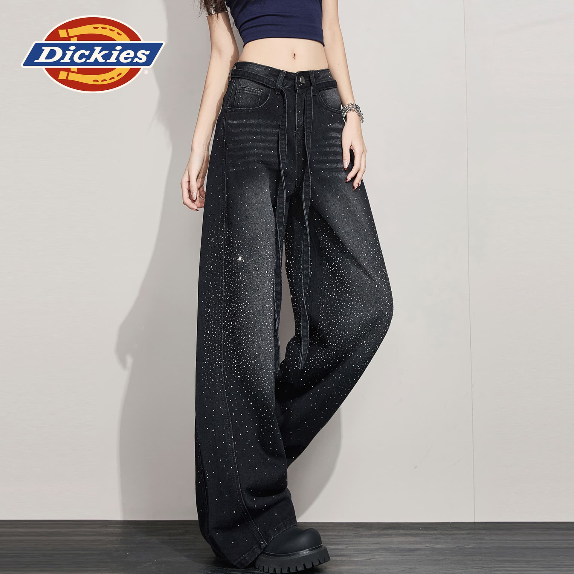 Джинсы dickies Черный с увеличенной длиной Женские Джинсы - изображение 6