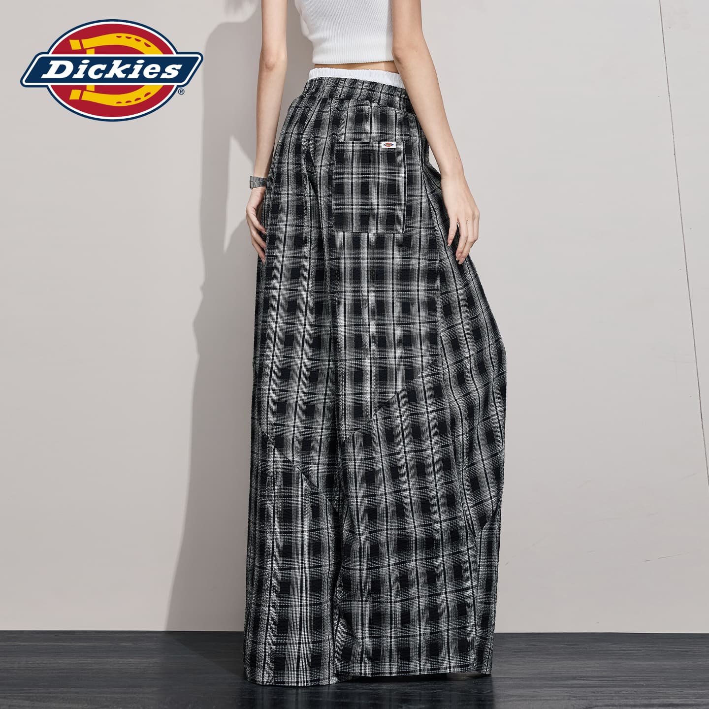 Штаны Dickies Серые Клетчатые Брюки Женские Повседневные Брюки - изображение 7