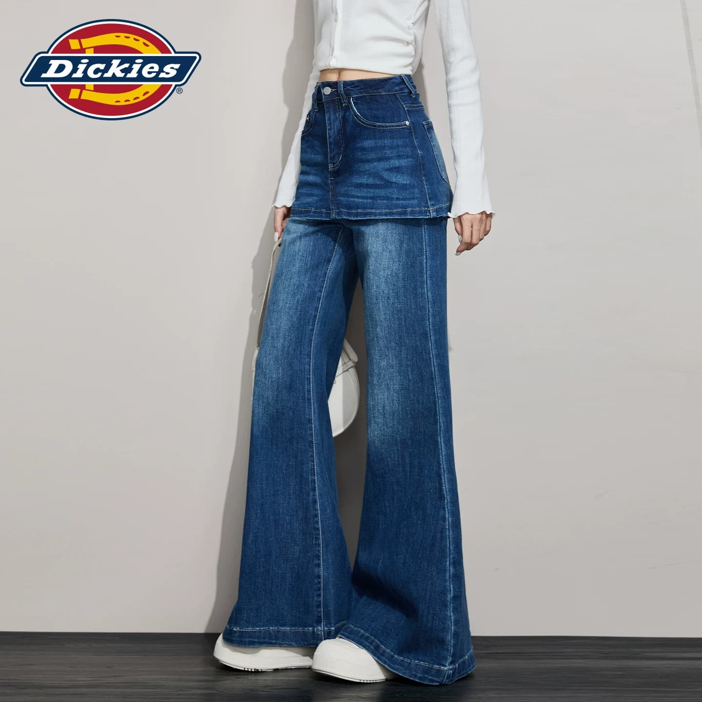 Джинсы dickies Винтажный синий Удлиненная длина Женские Джинсы - изображение 3