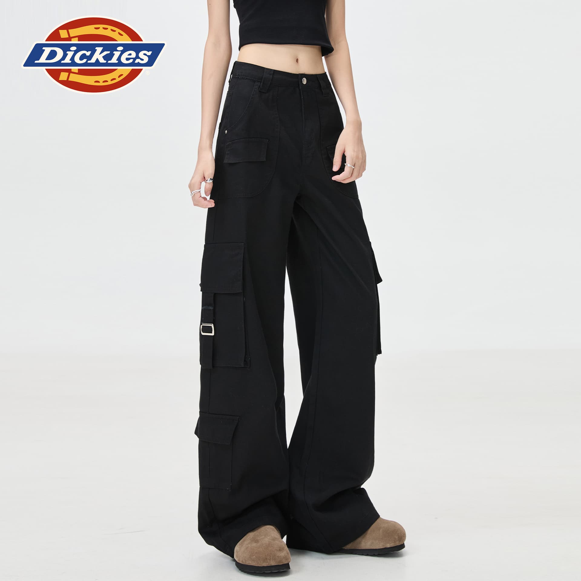 Штаны dickies Черный с увеличенной длиной Женские Повседневные брюки - изображение 6