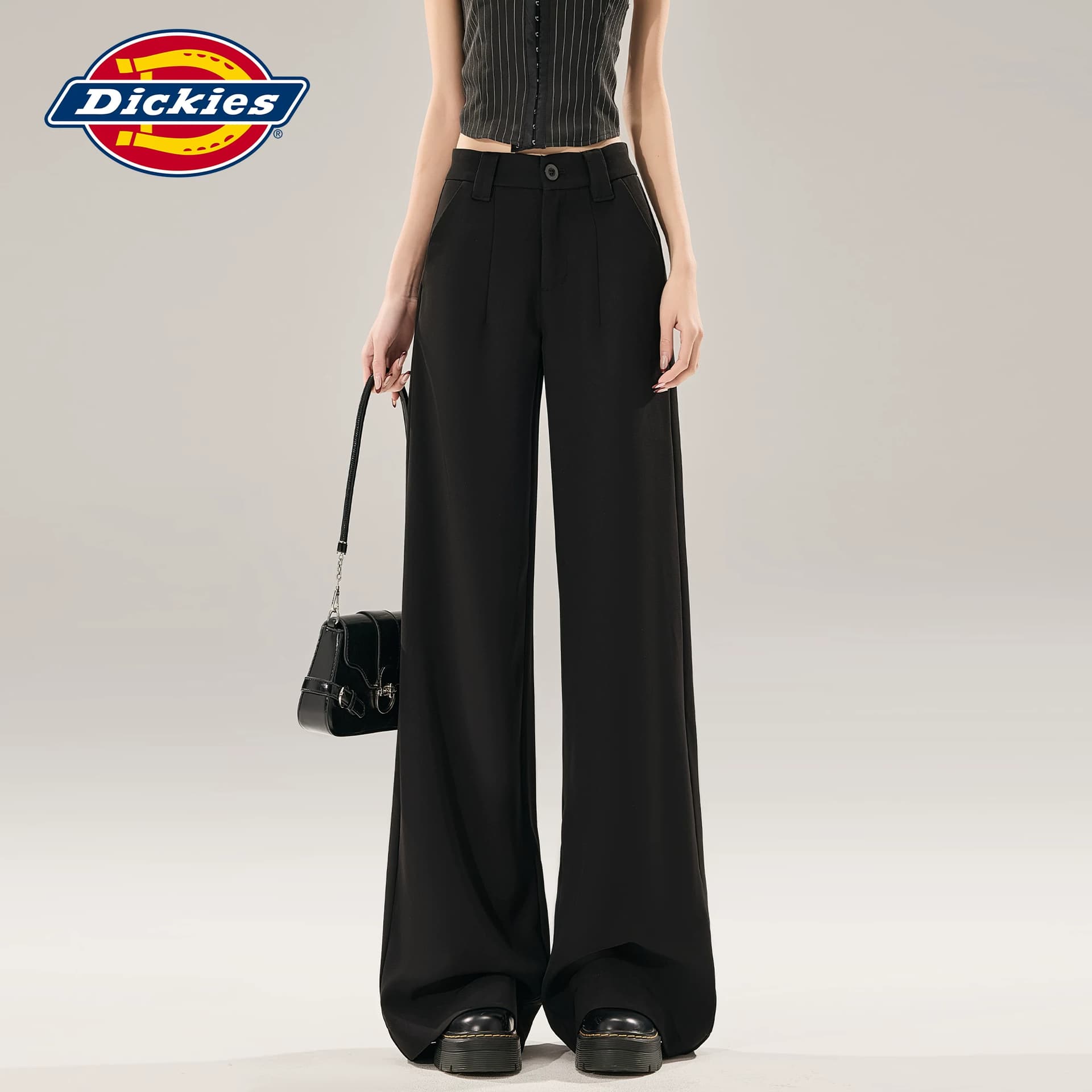 Штаны dickies Черный с увеличенной длиной Женские Повседневные брюки - изображение 4