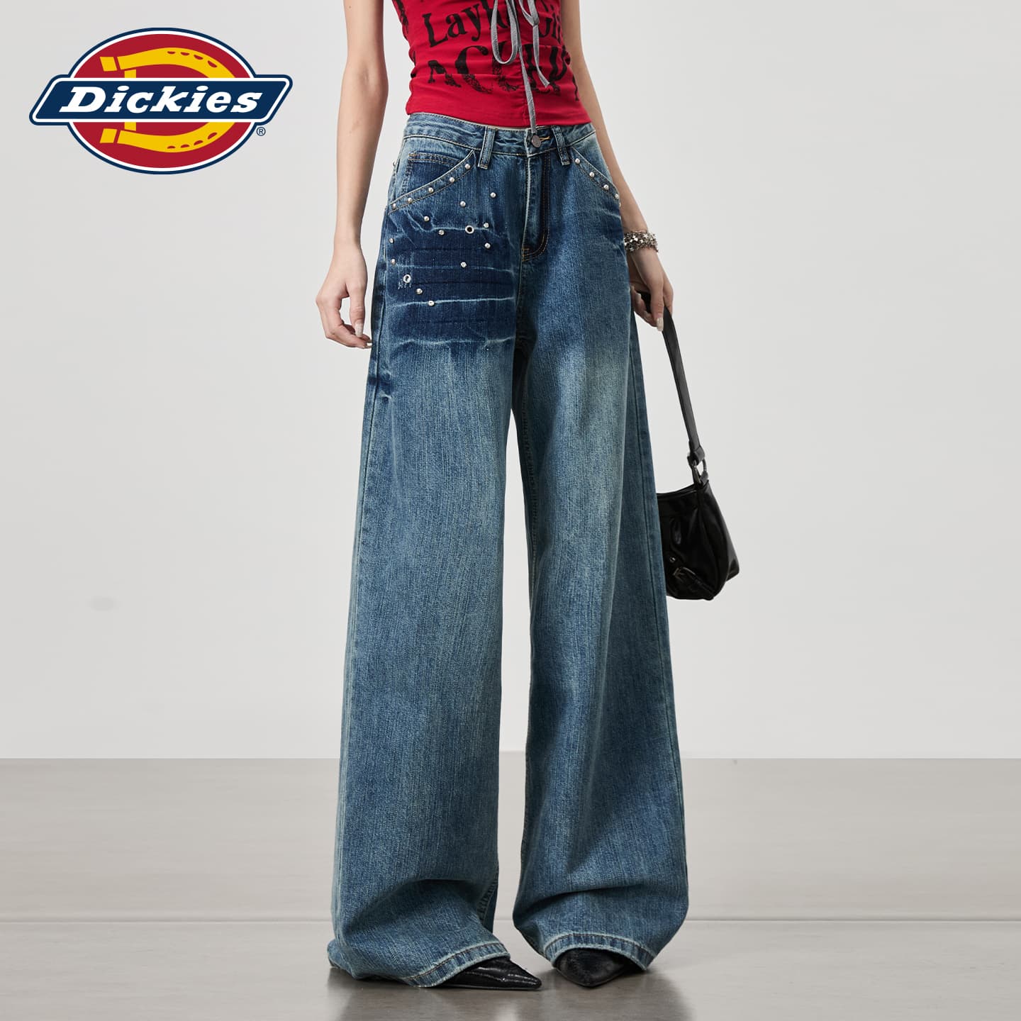 Джинсы Dickies Винтажные Синие Брюки Женские Джинсы - изображение 6
