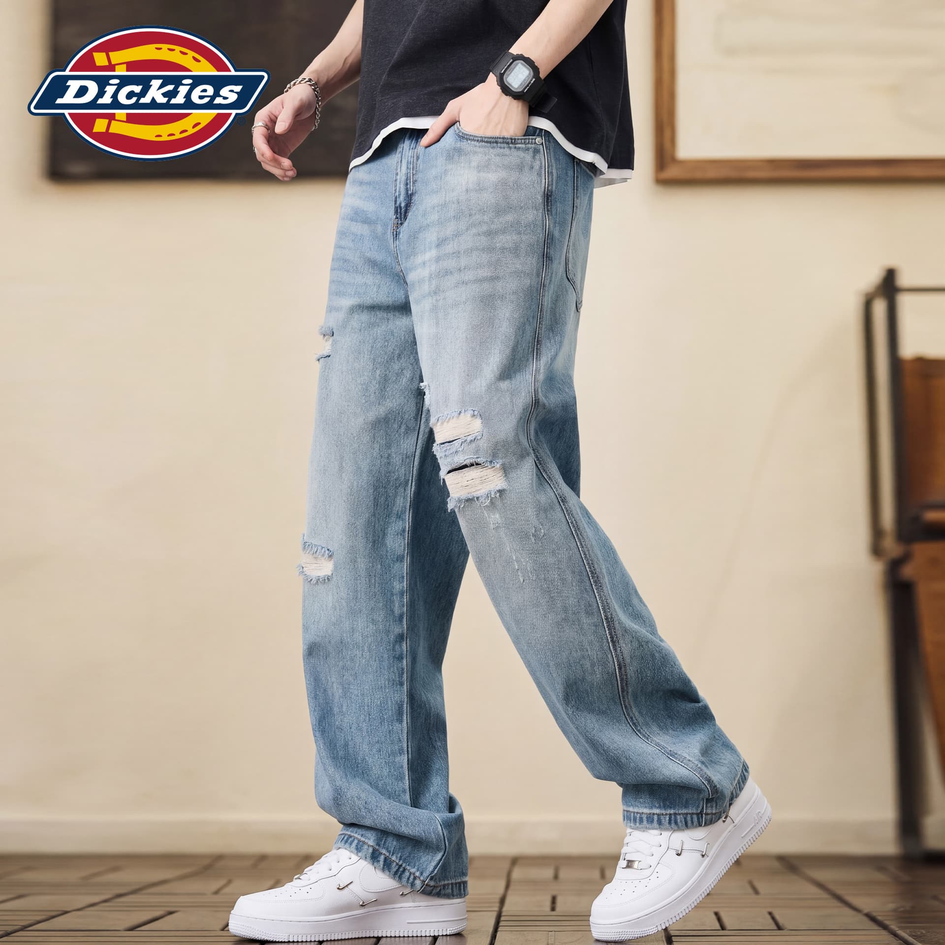 Штаны dickies Синий Мужской Джинсы - изображение 5