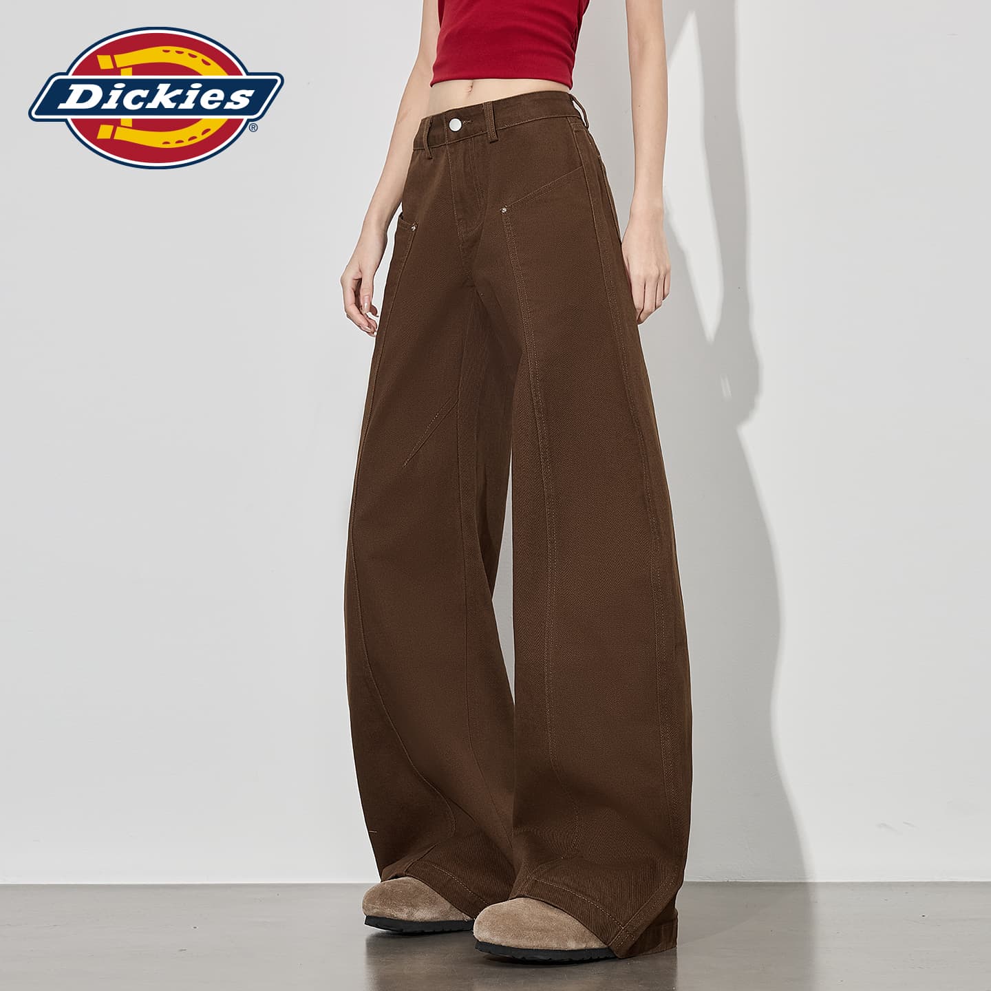 Штаны Dickies Коричневые Кофейные Удлиненные Женские Повседневные Брюки - изображение 6