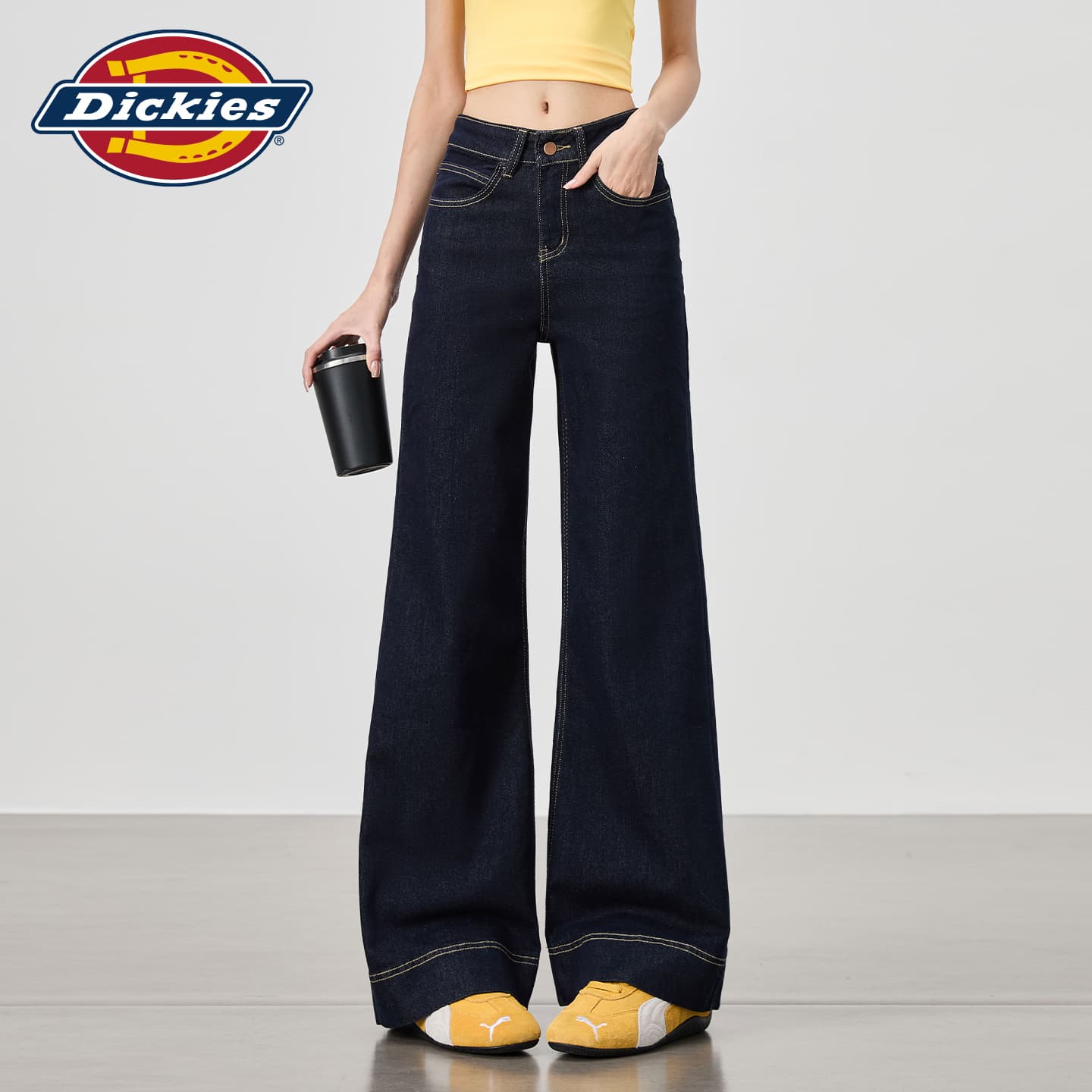 Джинсы Dickies Джинсовый синий длина до щиколотки женские джинсы - изображение 4