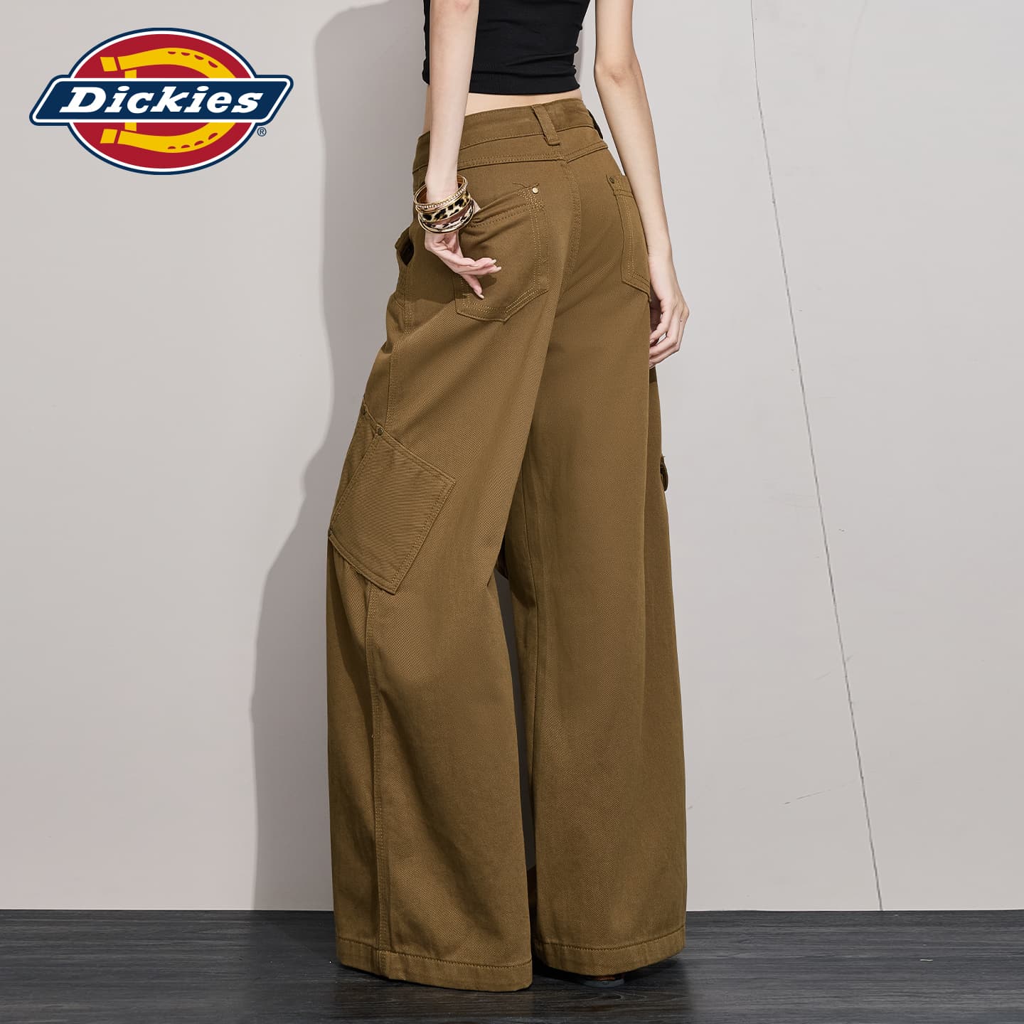 Dickies Молочный кофейный брюки женские карго - изображение 7