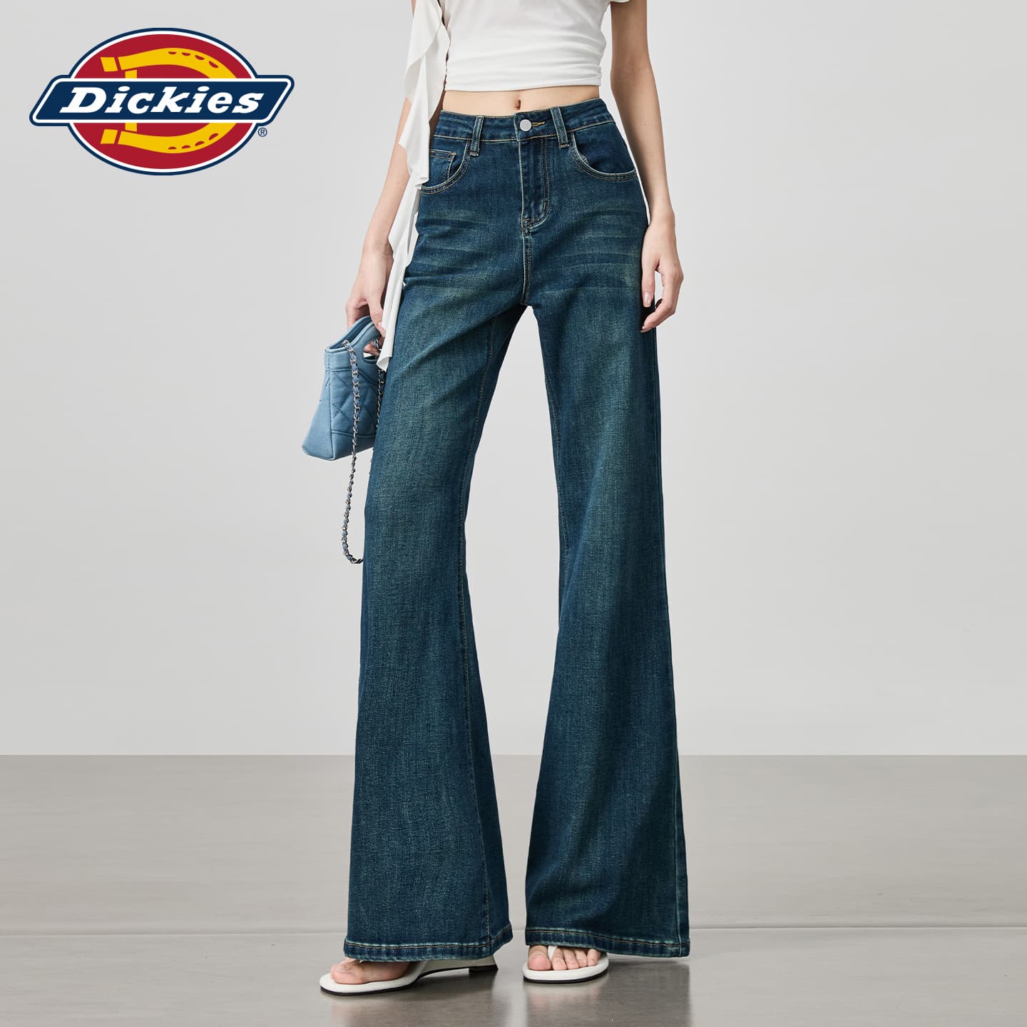 Джинсы Dickies Прусский синий длина до щиколотки женские джинсы - изображение 4