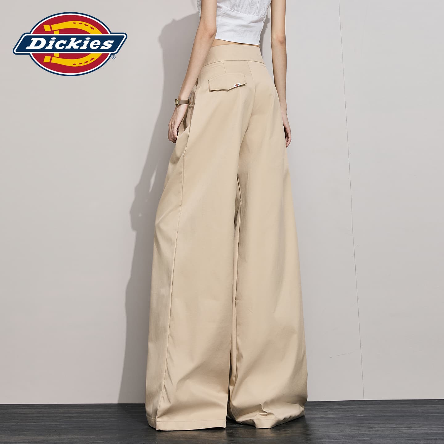 Штаны Dickies Cream Gray Extended Length Women's Casual Pants Dickies Кремовые Серые Удлиненные Женские Повседневные Брюки - изображение 4