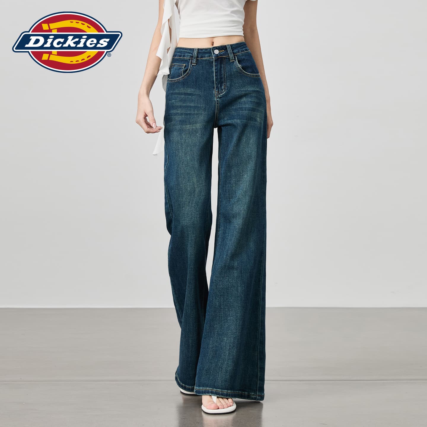 Джинсы Dickies Прусский синий длина до щиколотки женские джинсы - изображение 3