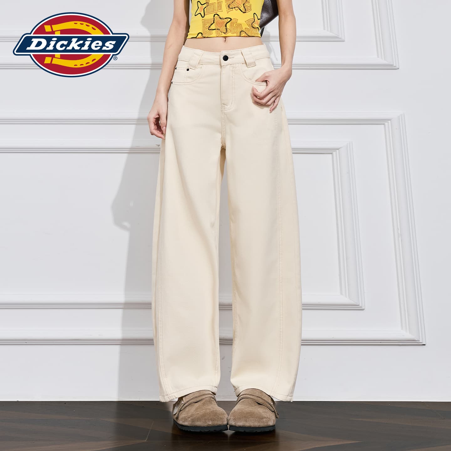 Джинсы Dickies Светло-абрикосовые брюки женские джинсы - изображение 3
