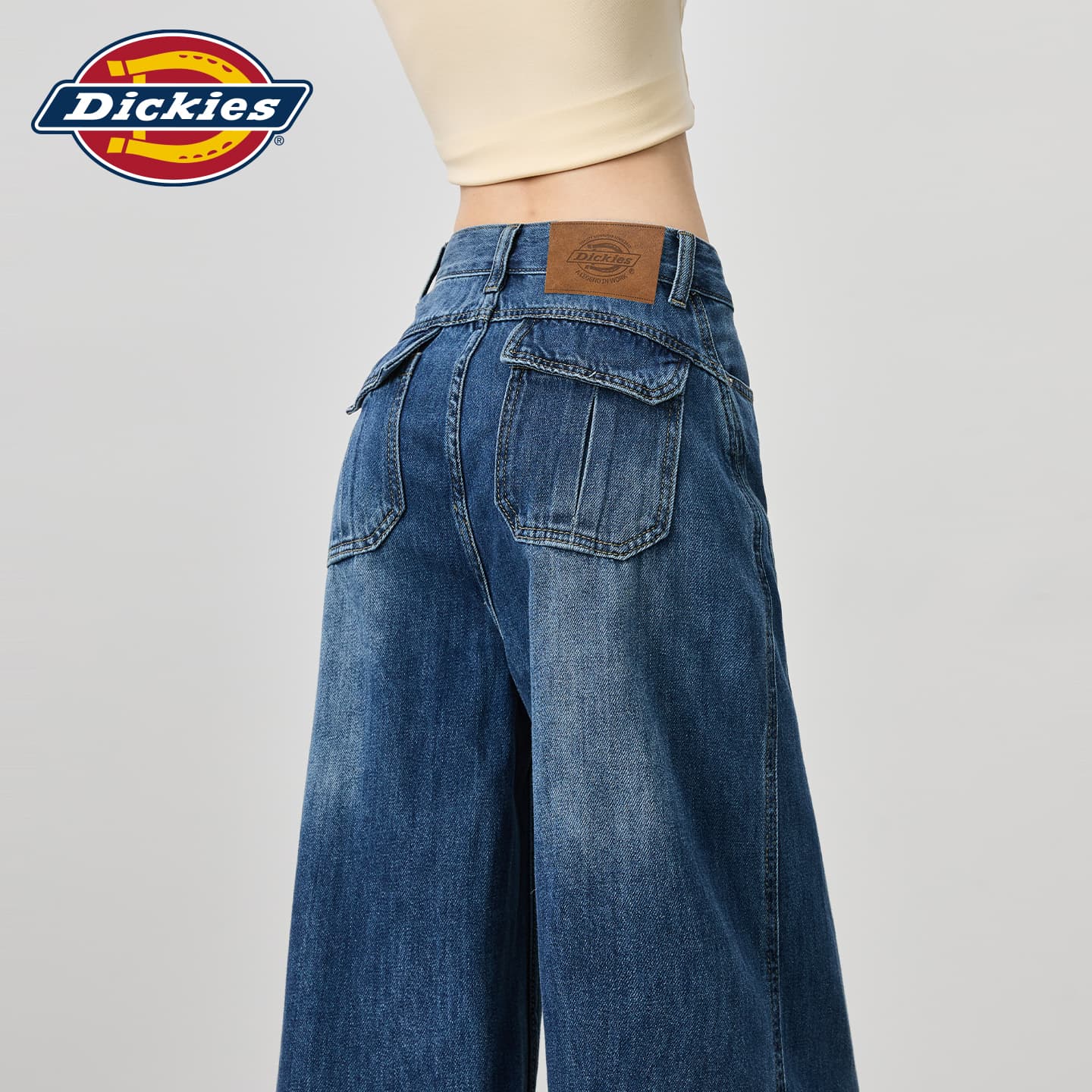 Джинсы Dickies Темно-синий Удлиненные Женские Джинсы - изображение 3