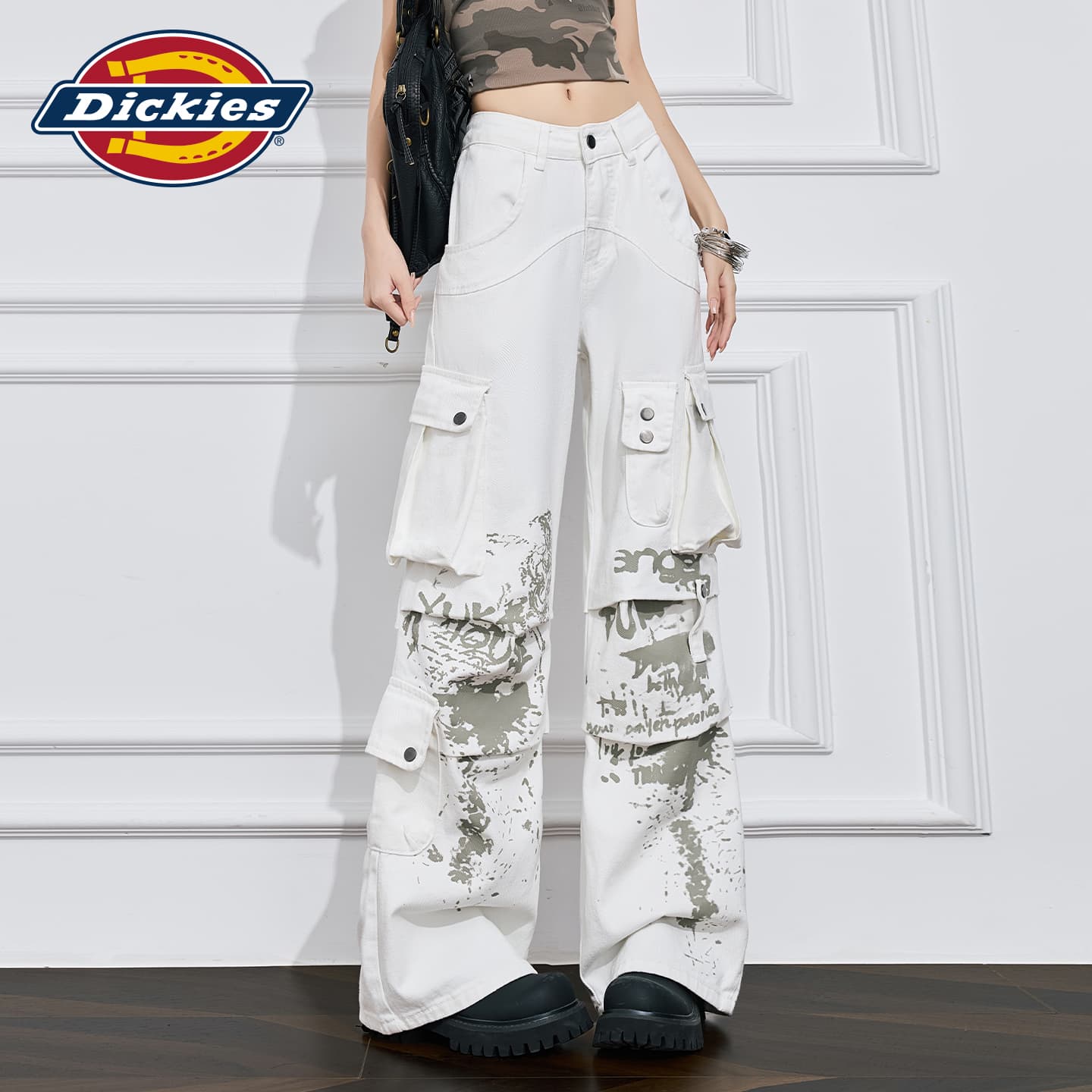 Джинсы dickies Белые брюки Женские Джинсы - изображение 3