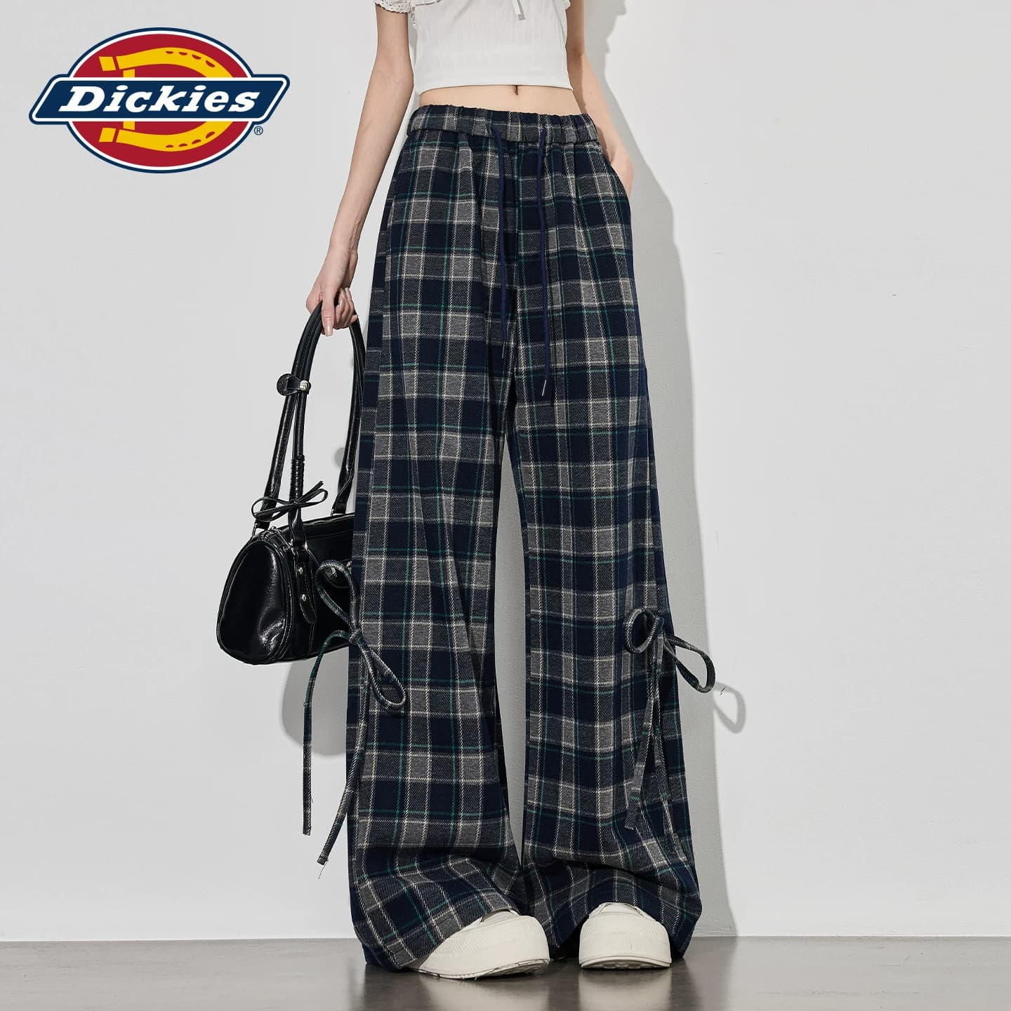 Штаны dickies Синяя клетка Женские Повседневные брюки - изображение 3