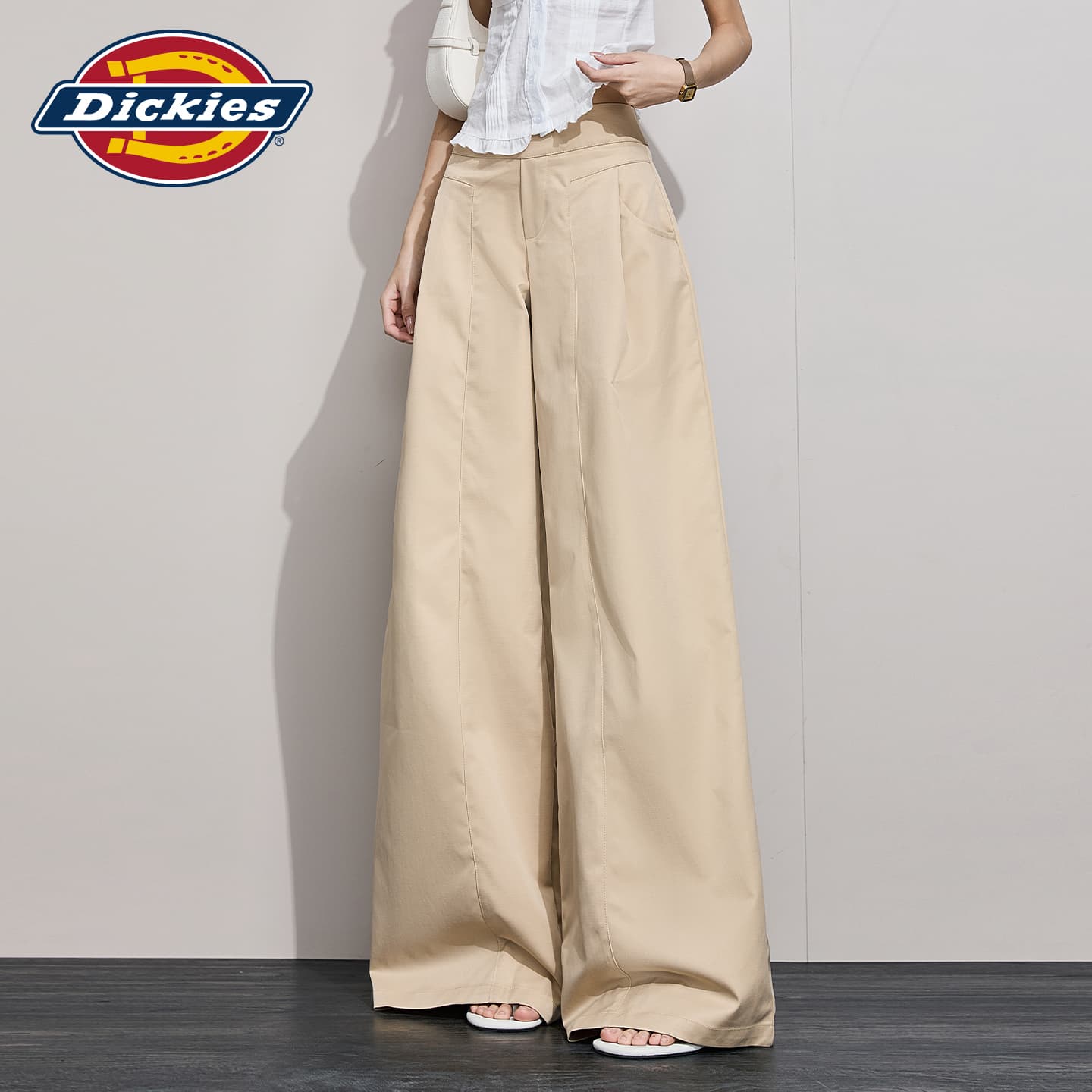 Штаны Dickies Cream Gray Extended Length Women's Casual Pants Dickies Кремовые Серые Удлиненные Женские Повседневные Брюки - изображение 5