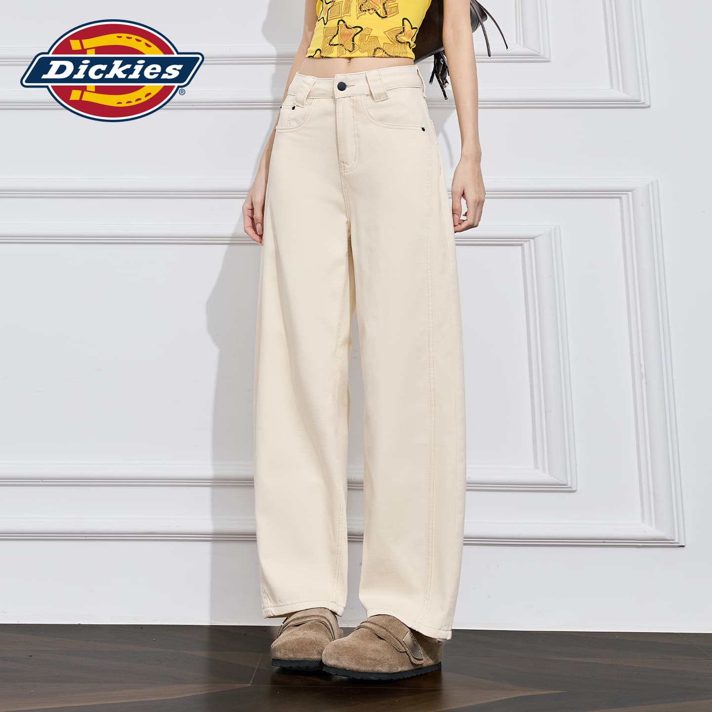 Джинсы Dickies Светло-абрикосовые брюки женские джинсы - изображение 4
