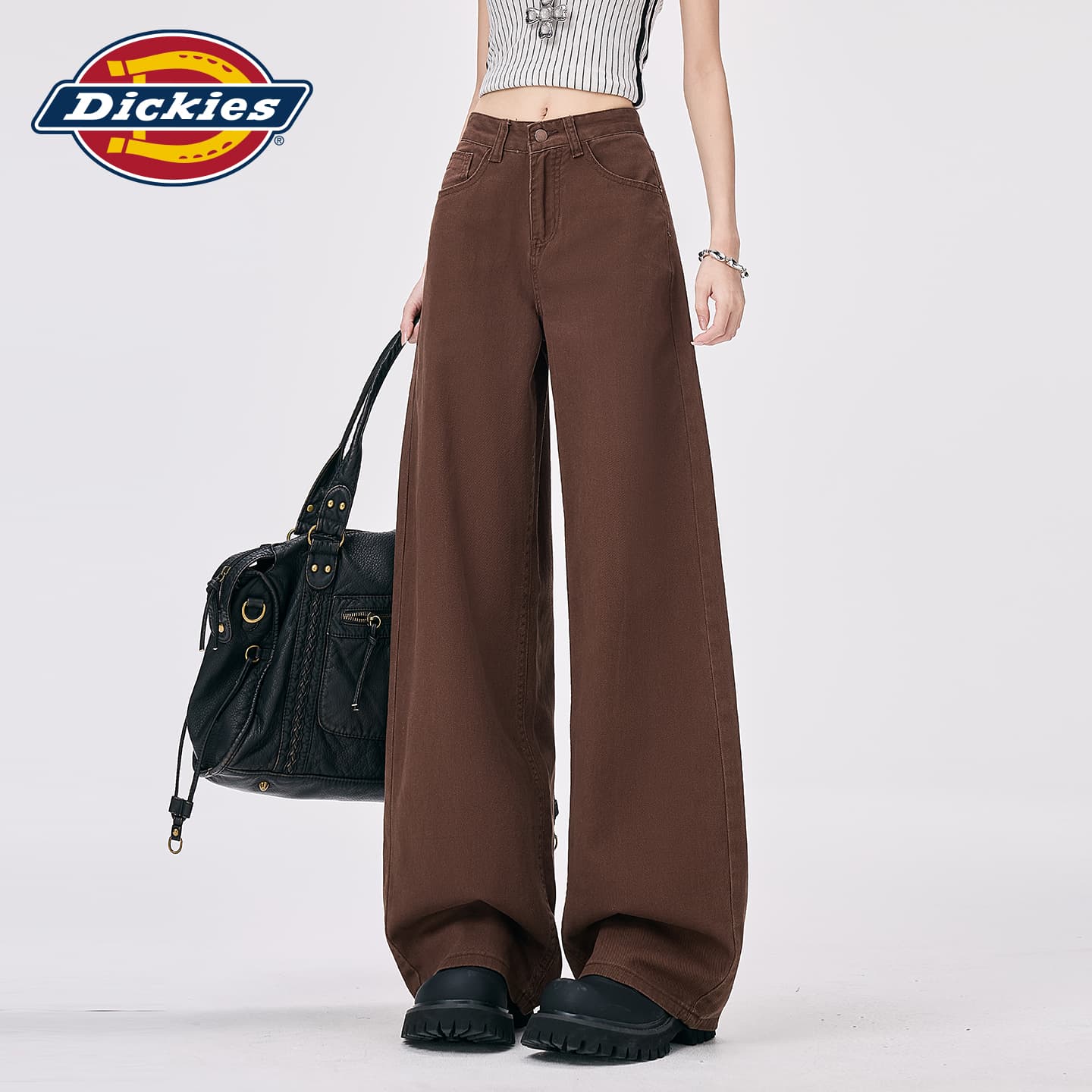 Джинсы Dickies Кофе Удлиненные Женские Джинсы - изображение 3