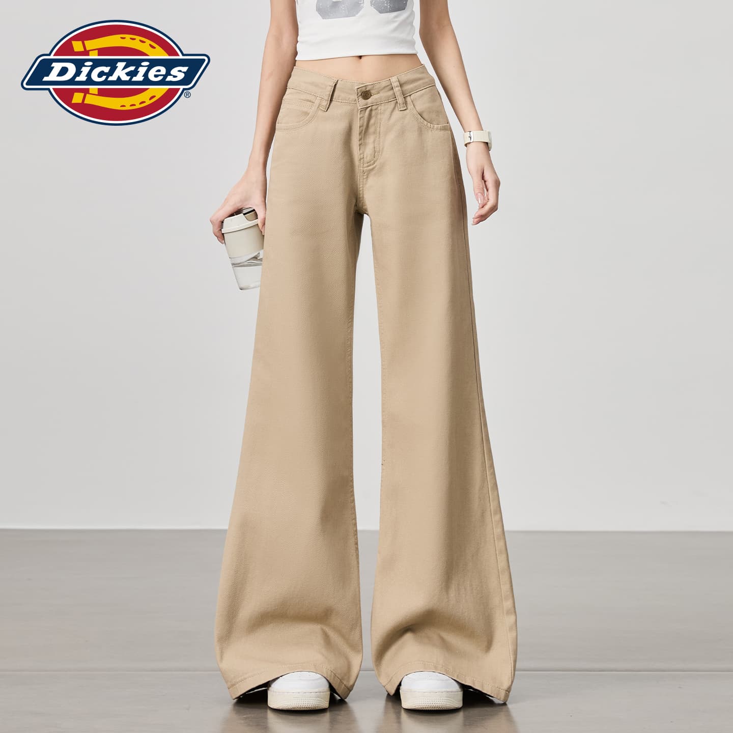 Джинсы Dickies Хаки Удлиненные Джинсы для Женщин - изображение 3