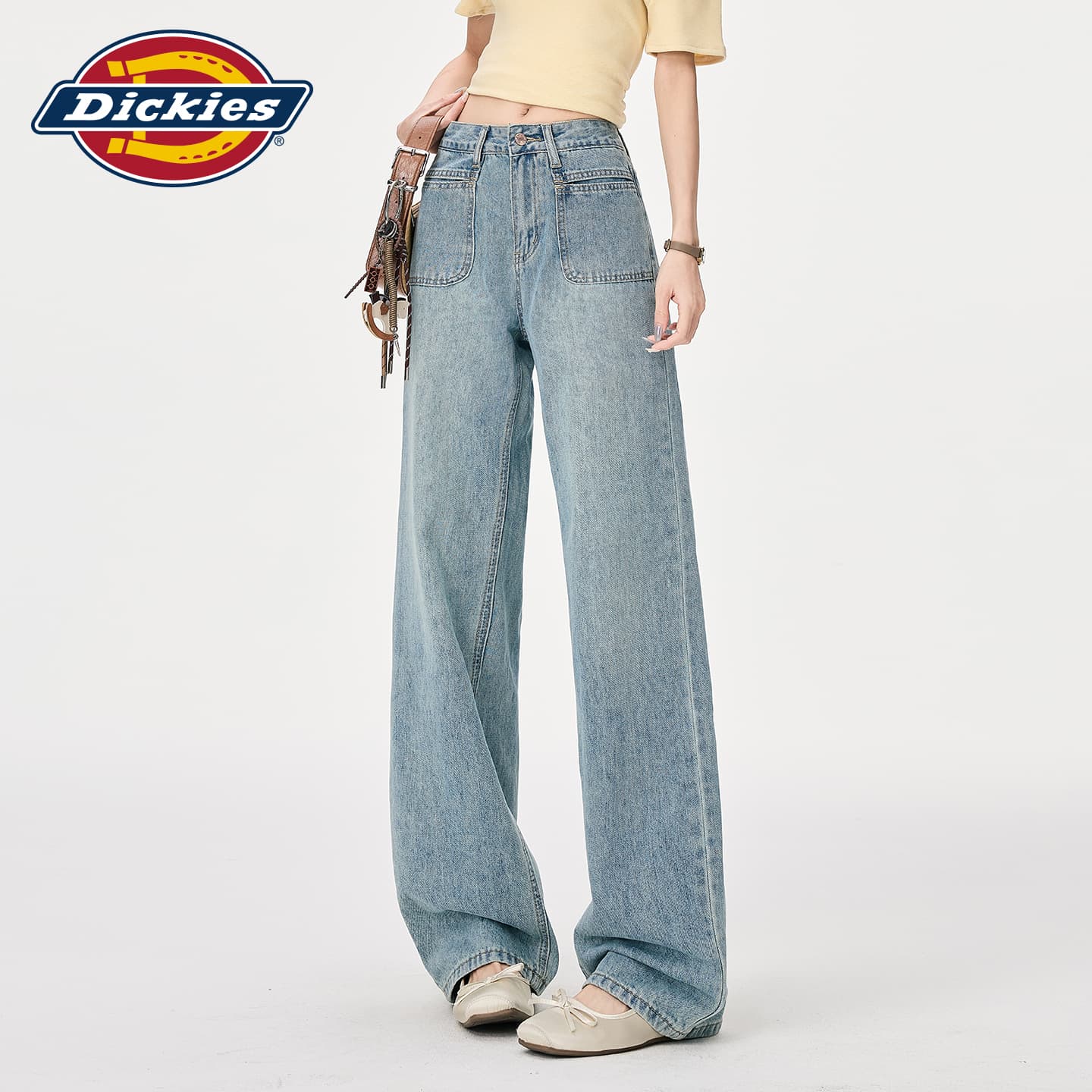 Джинсы Dickies Светло-Синие Женские Джинсы - изображение 4