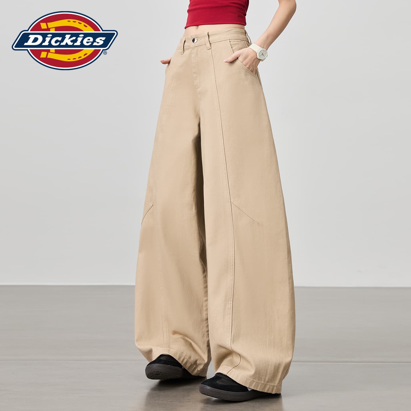 Джинсы Dickies Хаки Удлиненные Джинсы для Женщин - изображение 3