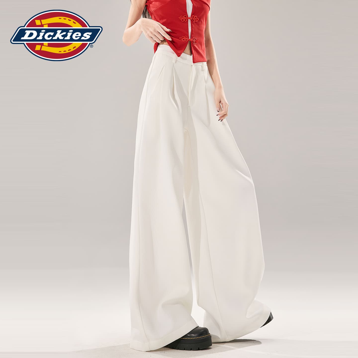 Штаны dickies Белый Удлиненная длина Женские Повседневные брюки - изображение 6