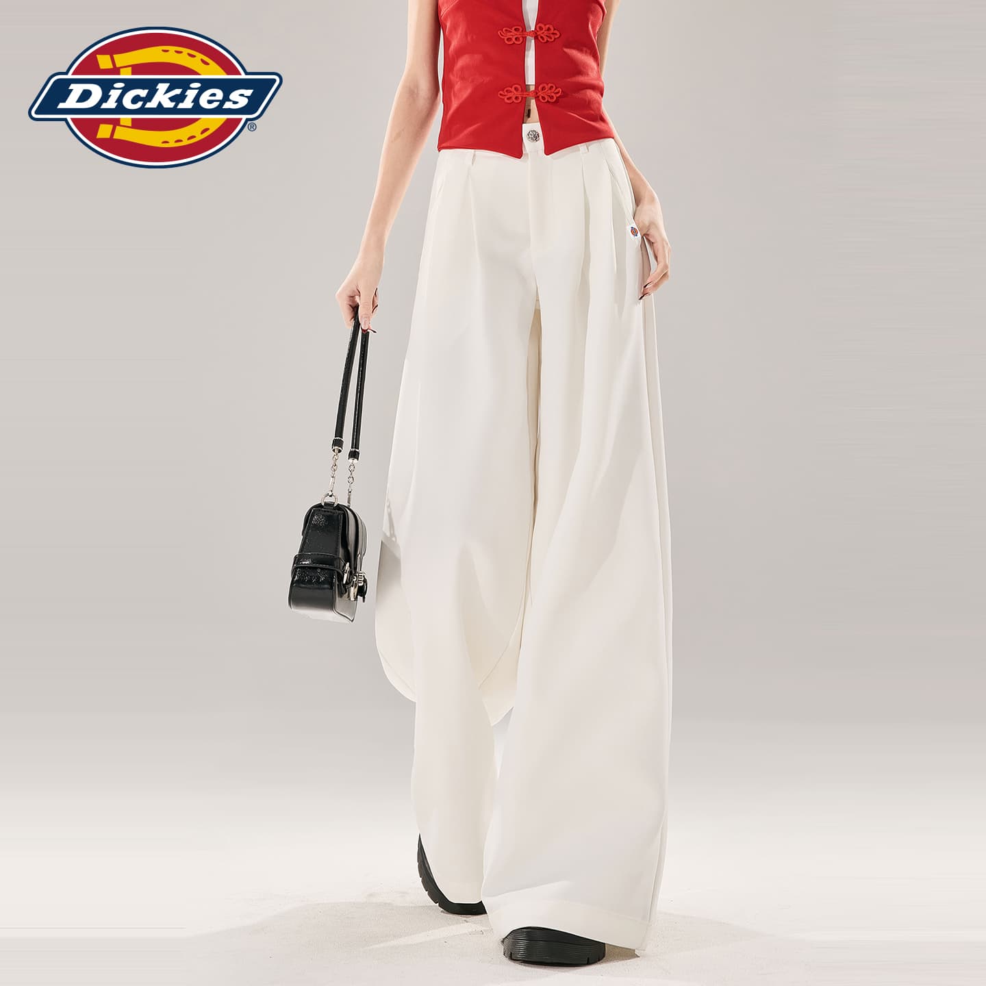 Штаны dickies Белый Удлиненная длина Женские Повседневные брюки - изображение 5