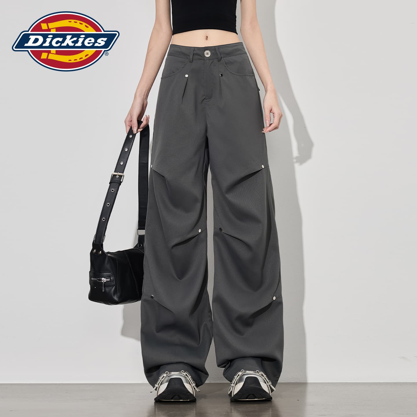 Штаны Dickies Серые Удлиненные Женские Повседневные Брюки - изображение 4